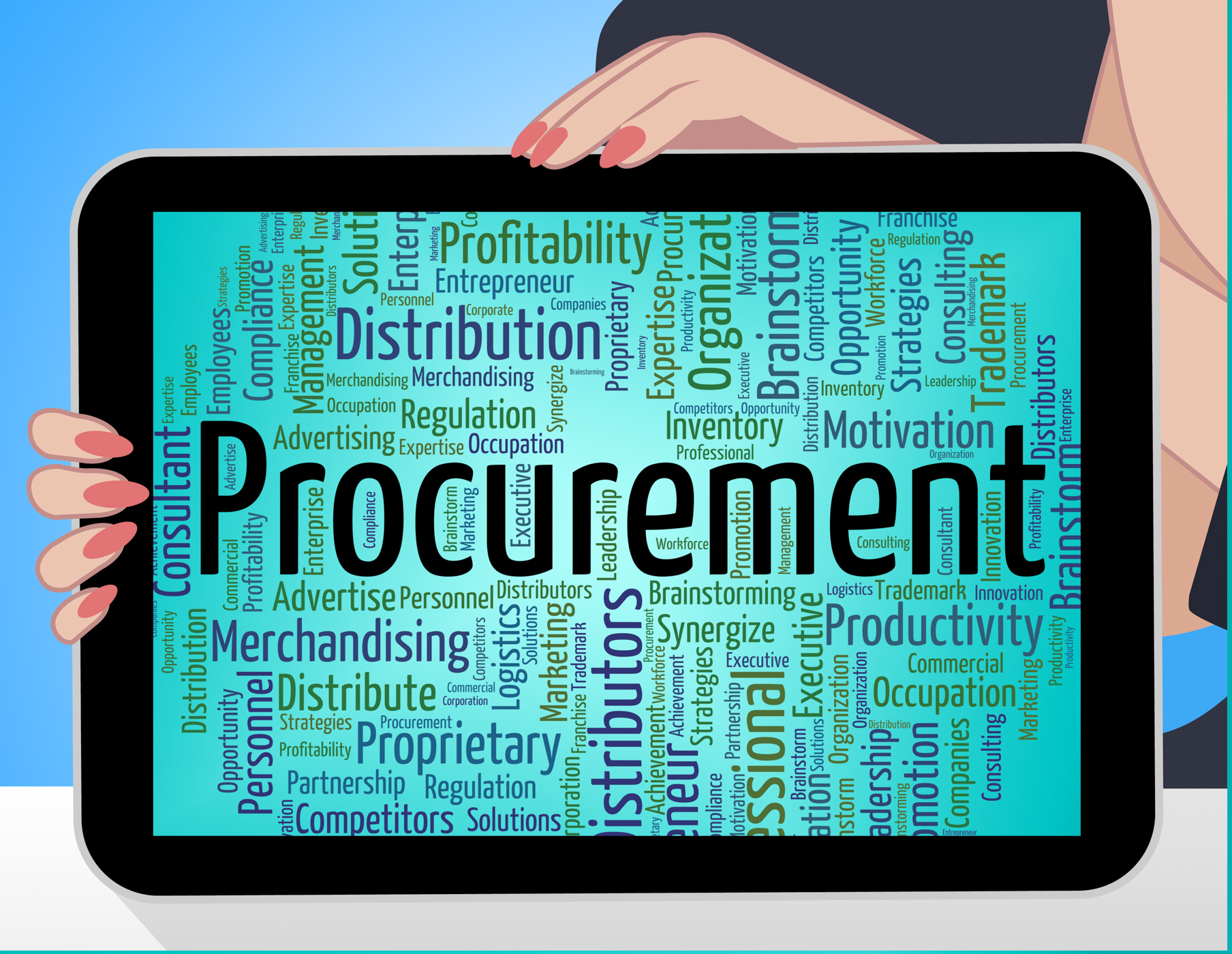Procurement Word Shows Text Buying And Buyers, Acquire, Acquisition, Attainment, Buy, HQ Photo