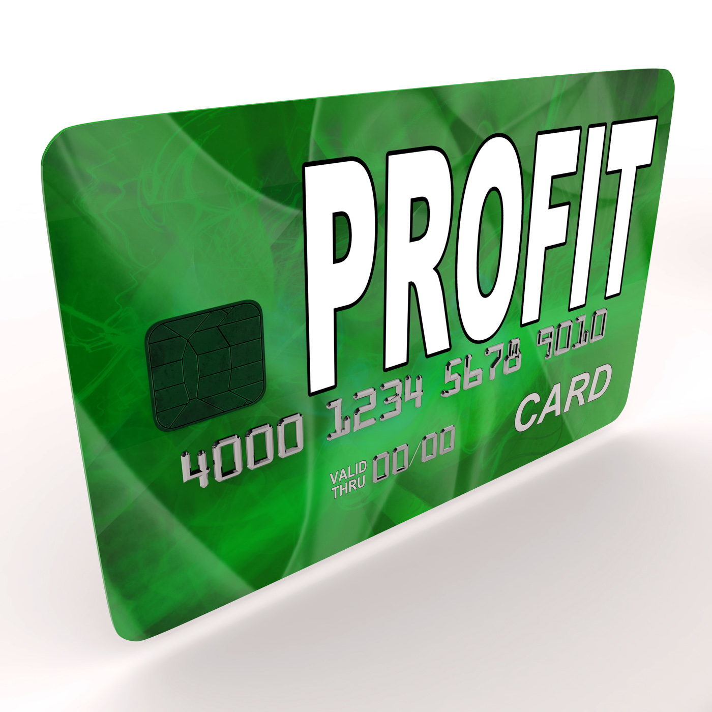 Profit on credit debit card shows earn money photo