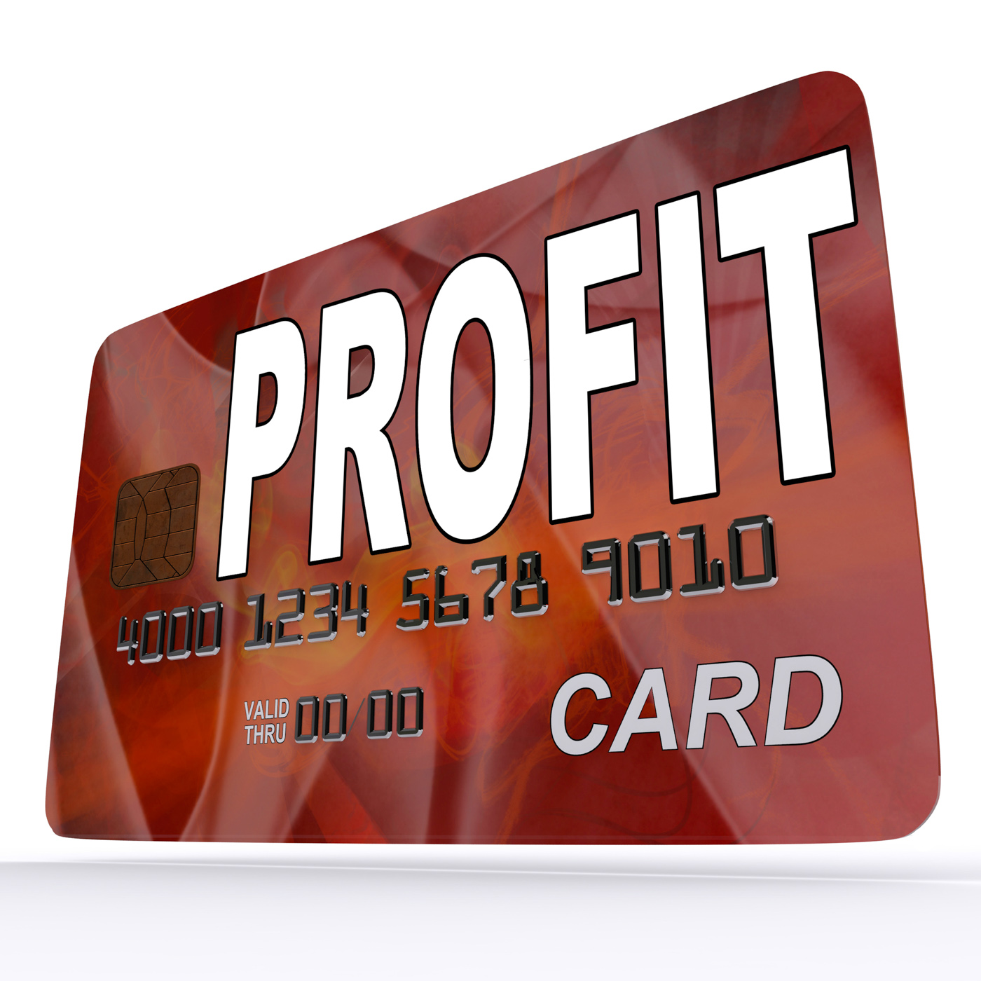 Profit on credit debit card shows earn money photo