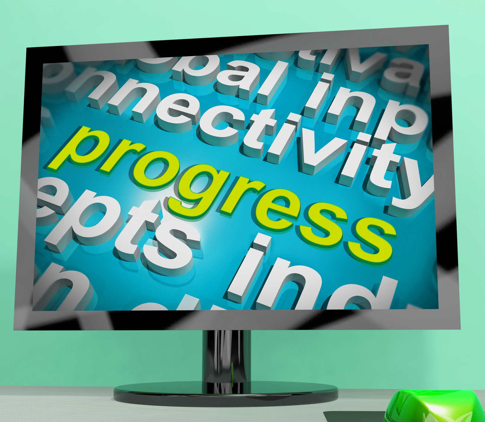 Progress word cloud means maturity growth and improvement photo