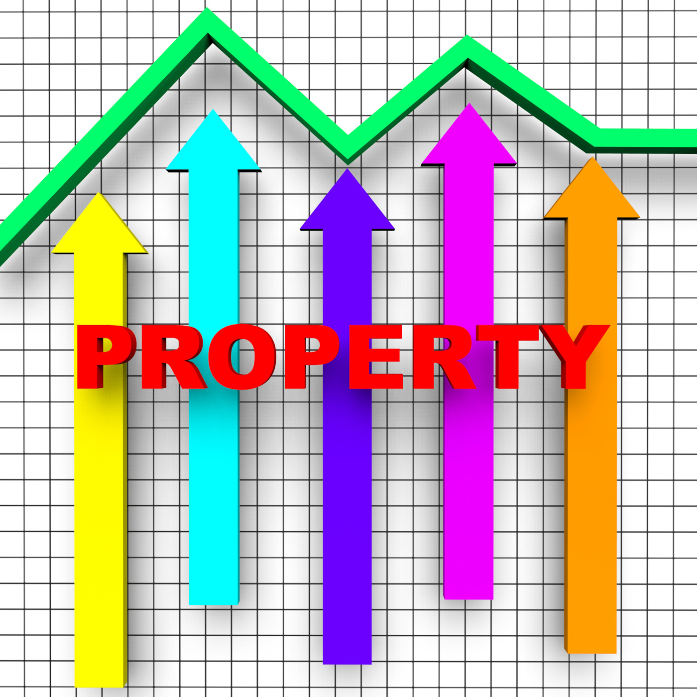 Property report indicates business graph and house photo