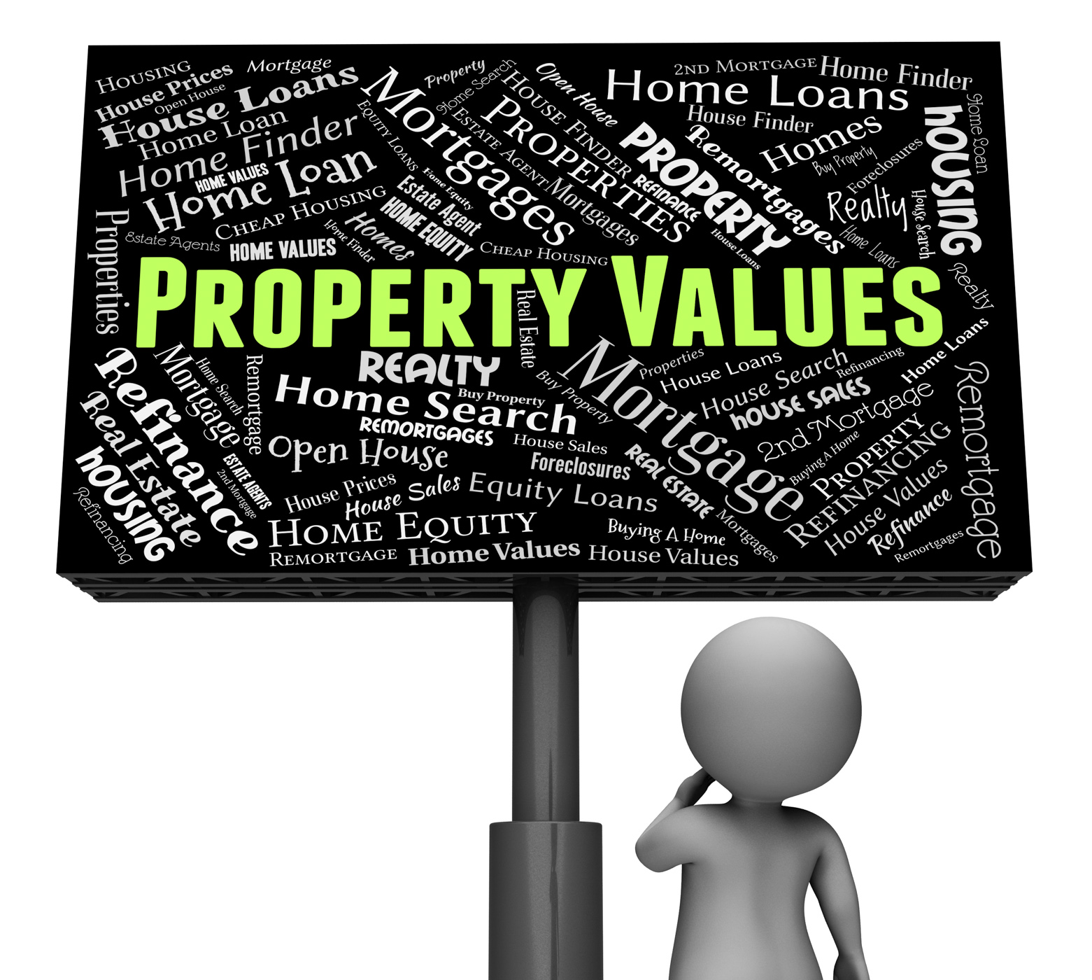 Property values shows real estate and amount photo