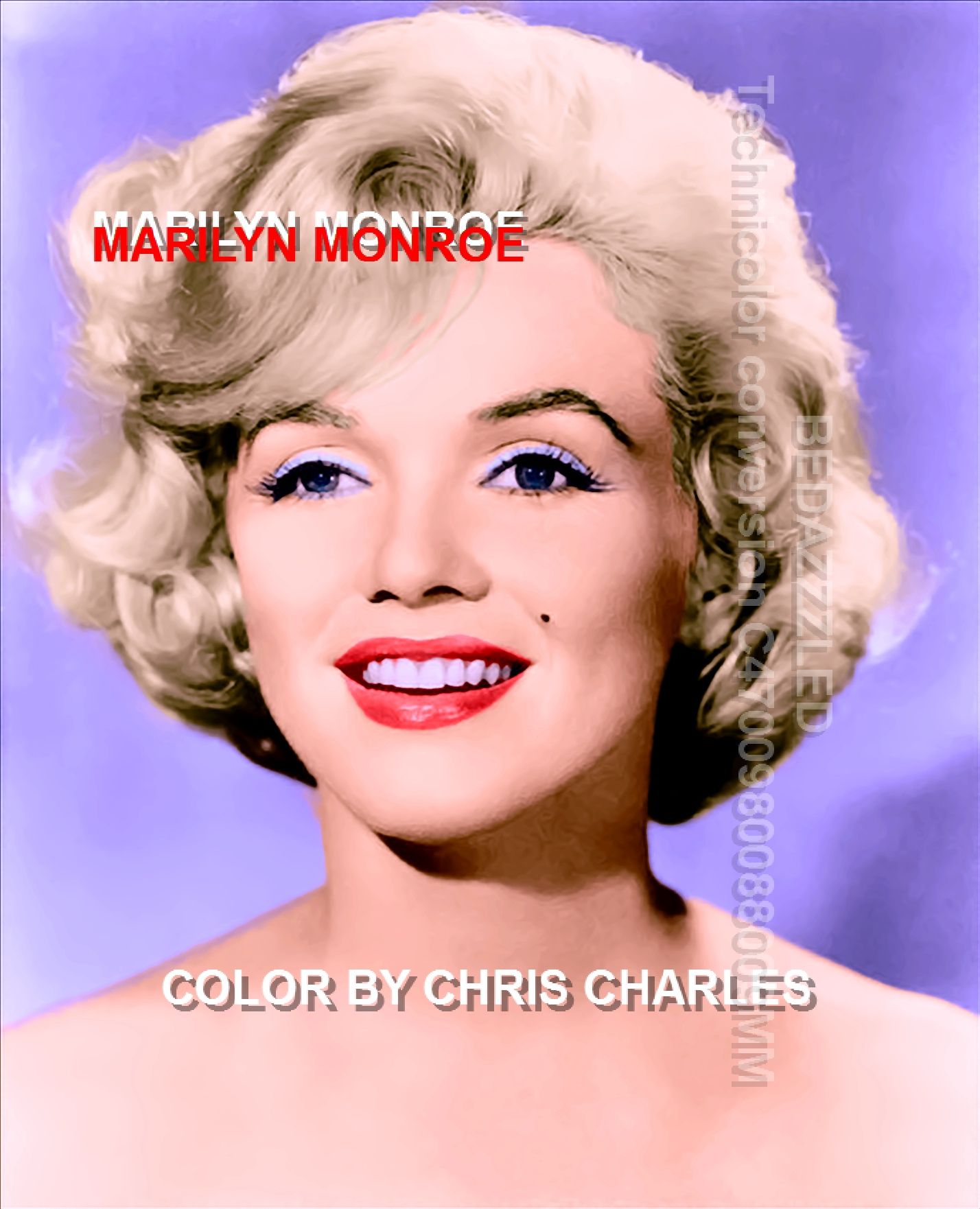 MARILYN MONROE BEDAZZZLED Technicolor conversion from b.w print | Mi ...