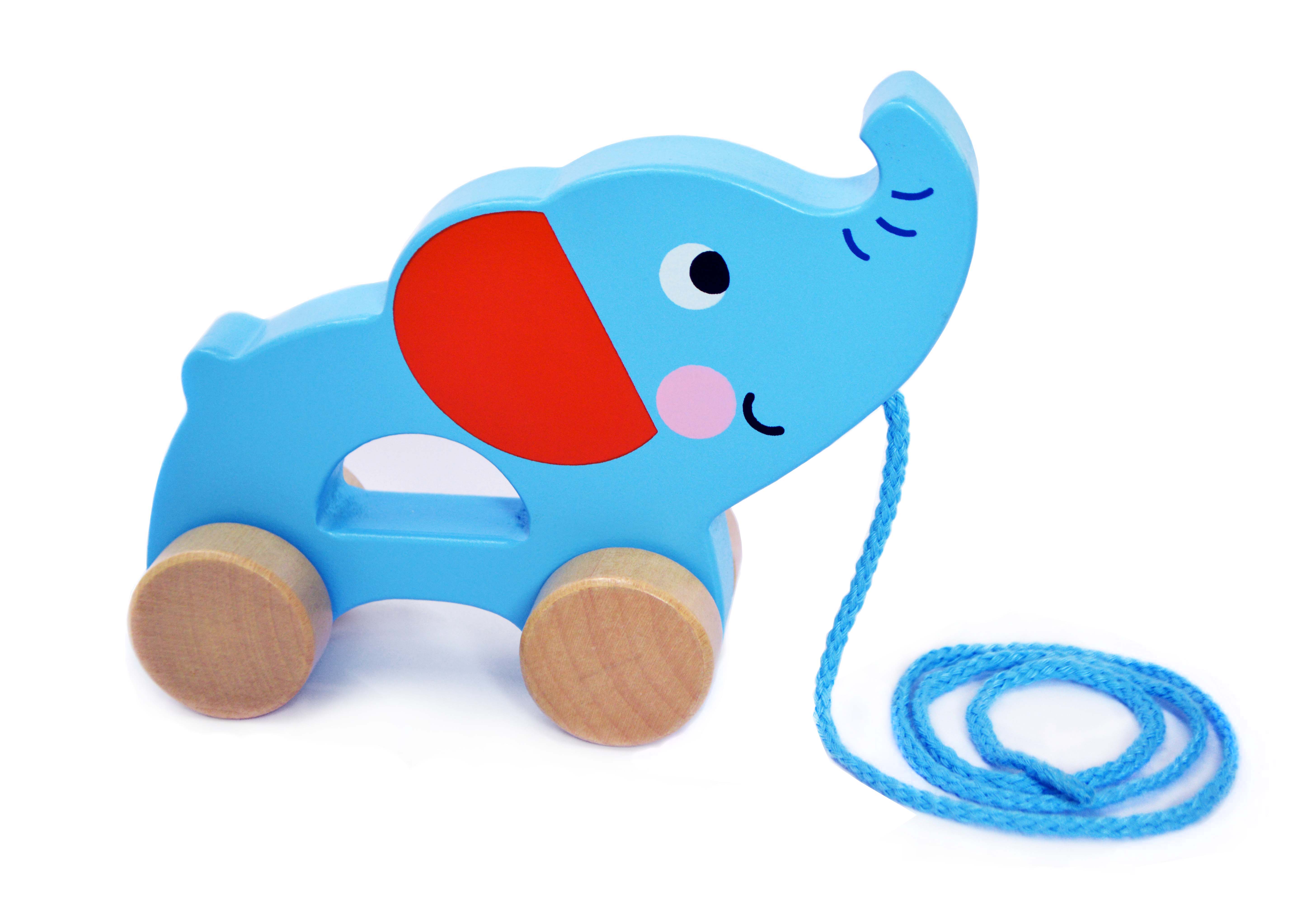 Pull Along Elephant | Baby & Toddler Wooden Toys | Beehive Toy Factory