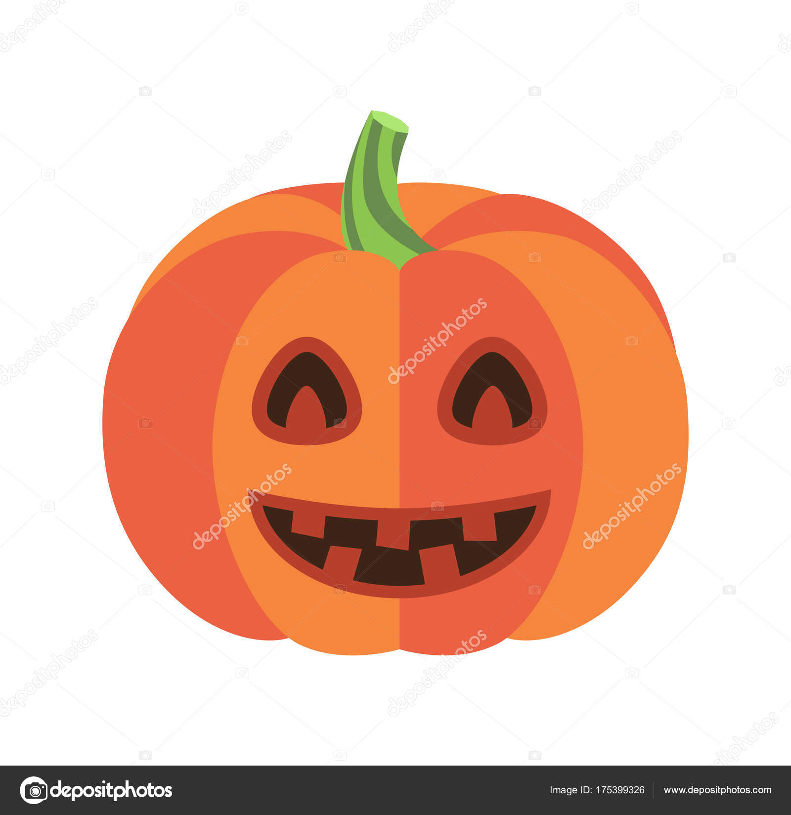 Closeup of Smiling Pumpkin Vector Illustration — Stock Vector ...