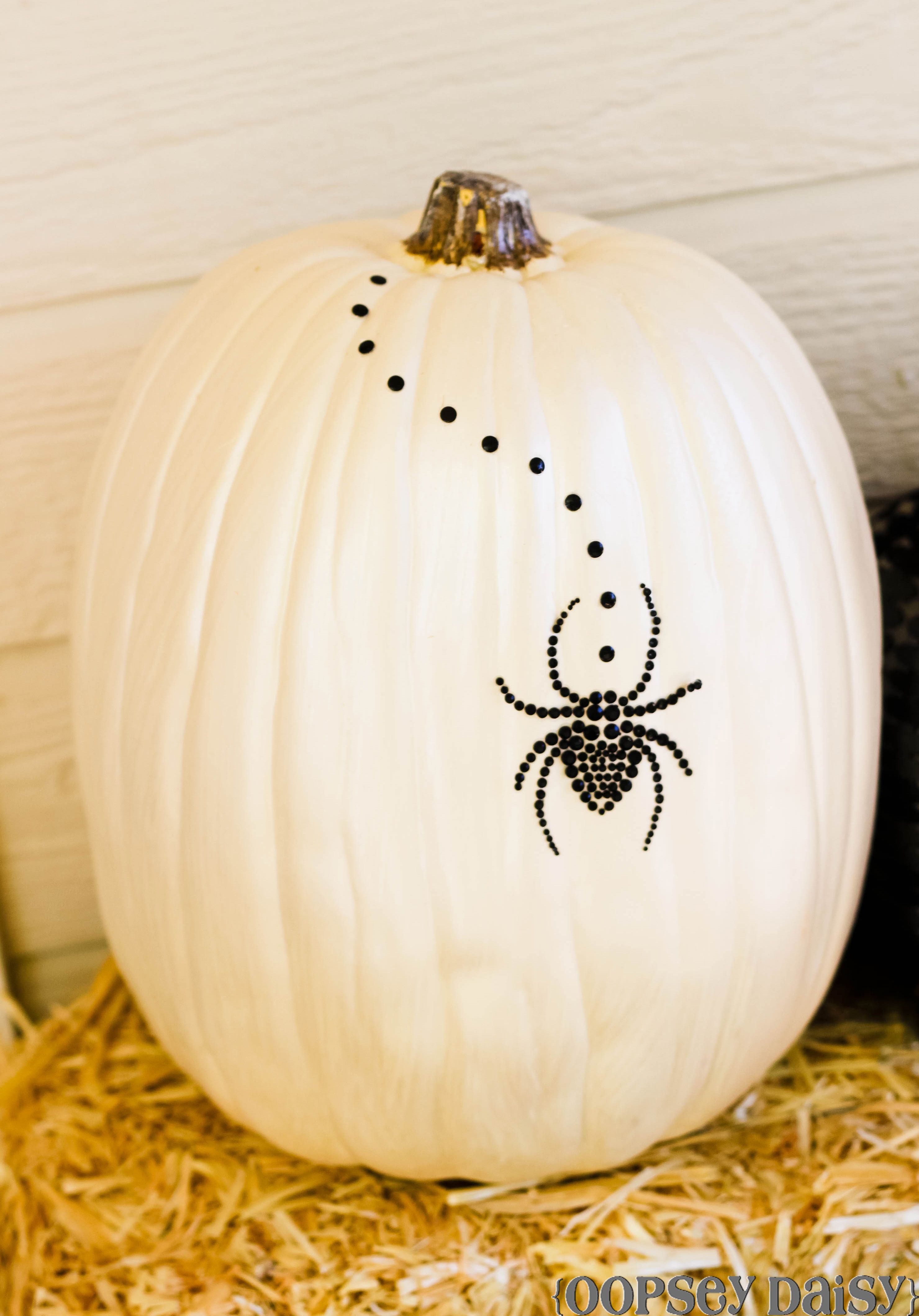 painted pumpkin with spider jewel sticker (Michael's) | Halloween ...