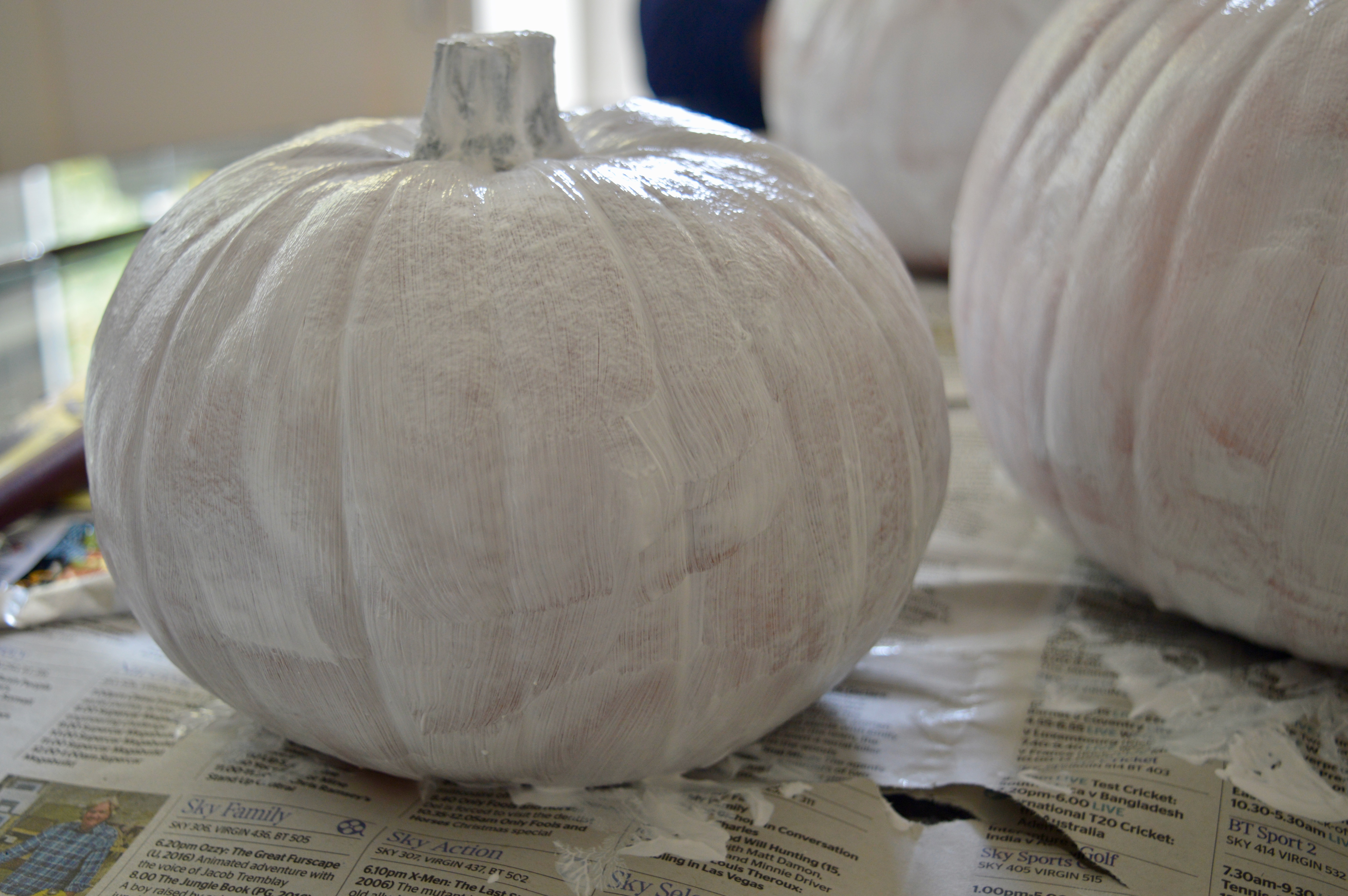 How to Paint a Pumpkin for Halloween | White & Rose Gold