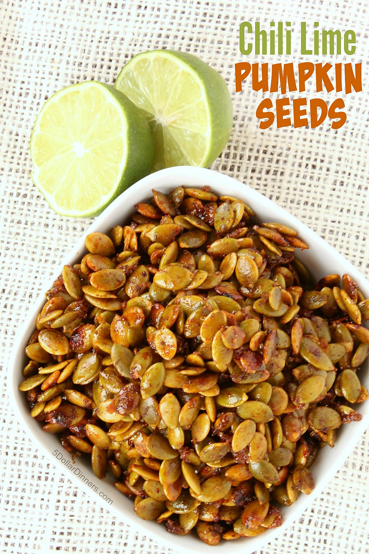 Chili Lime Pumpkin Seeds ~ 31 Days of Healthy Snack Recipes