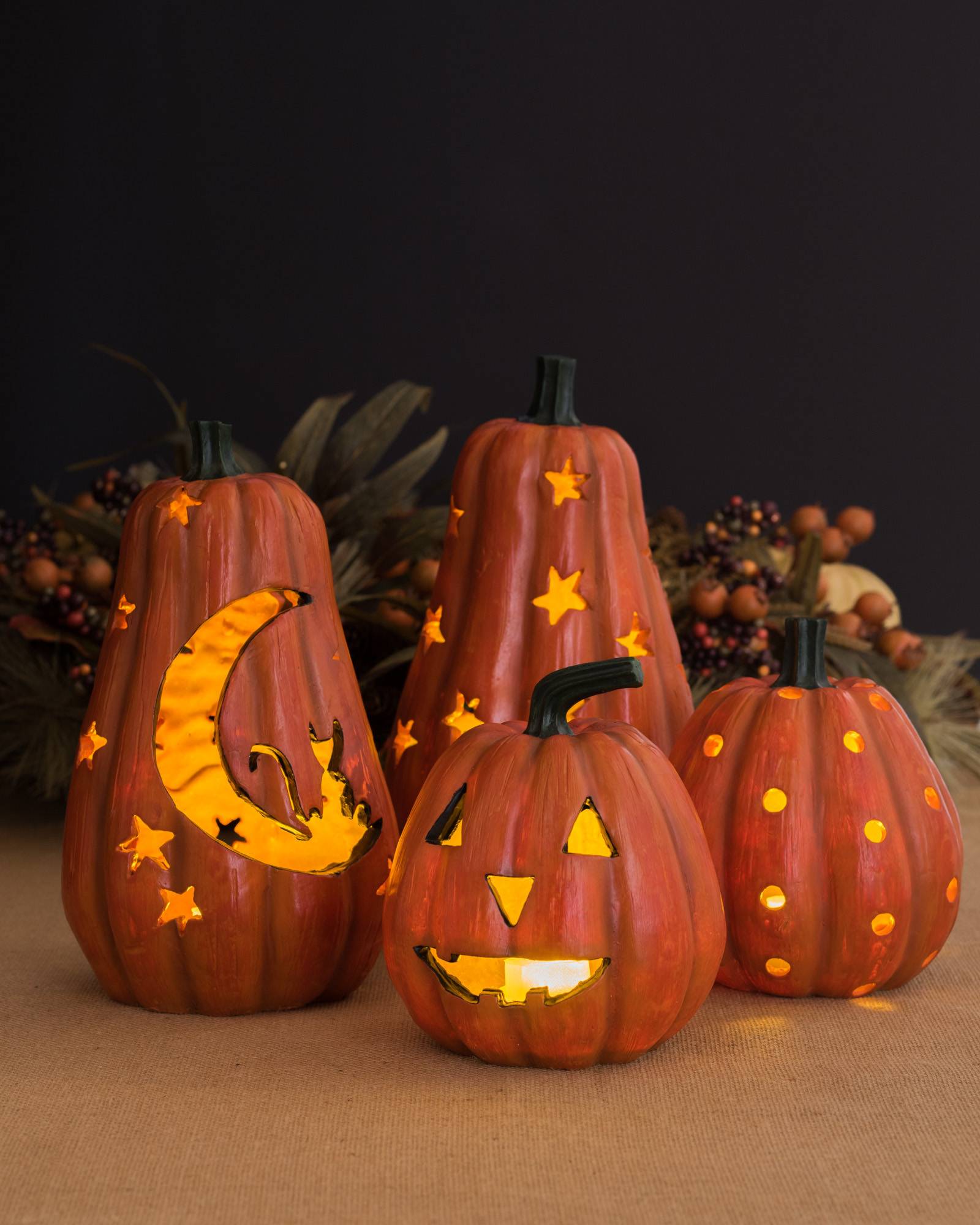 LED Carved Halloween Pumpkins | Balsam Hill