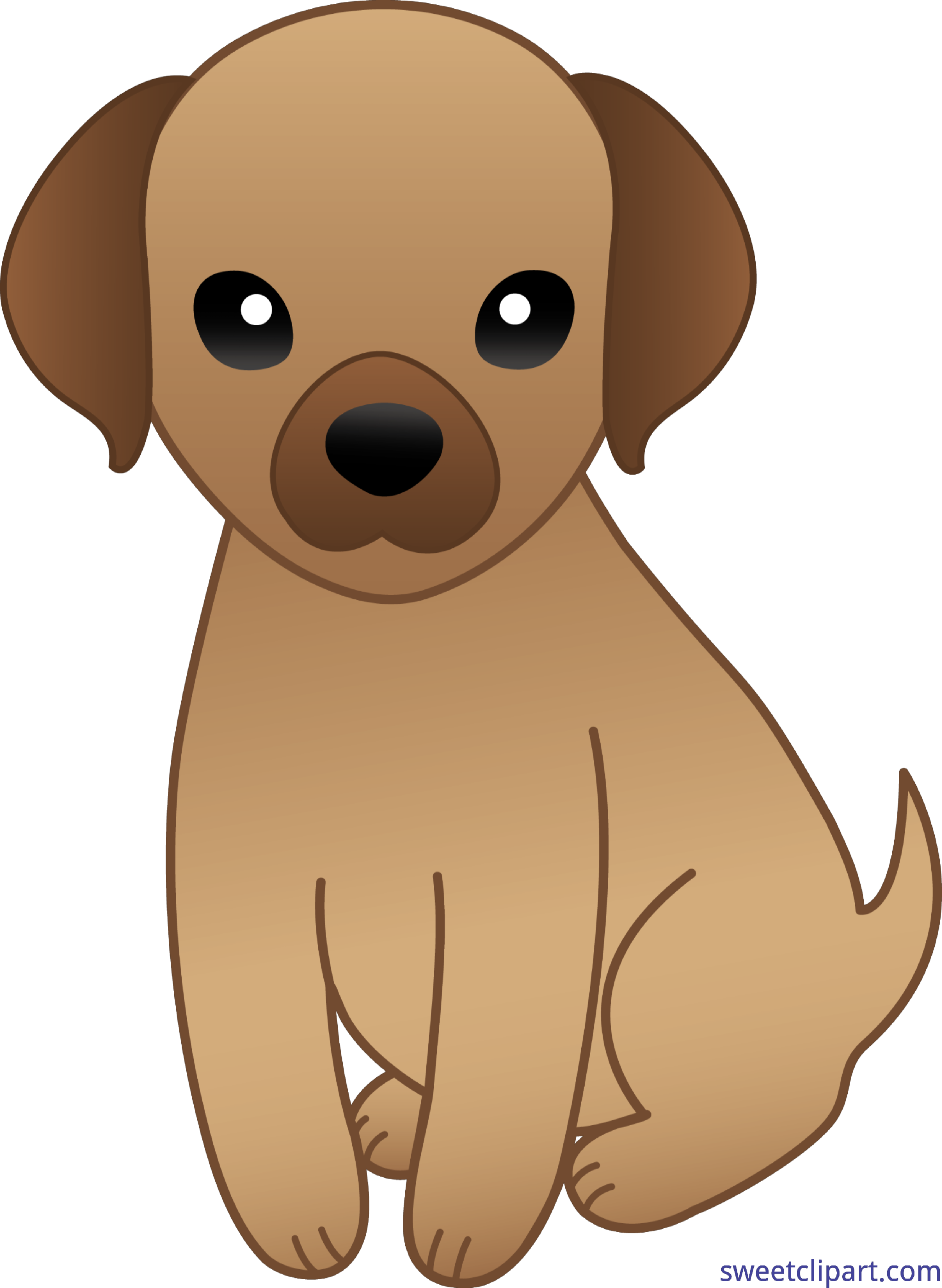 Cute Brown Puppy Clip Art - Sweet Clip Art