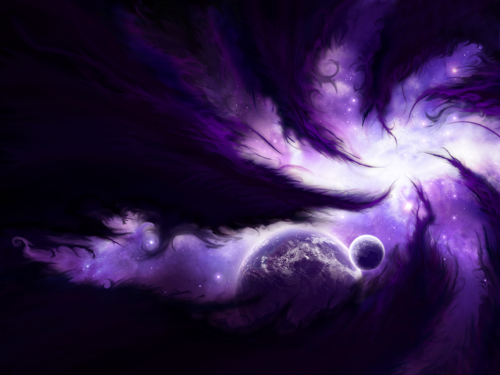 Purple Space Scene Wallpaper | 1600x1200 | ID:24844 ...