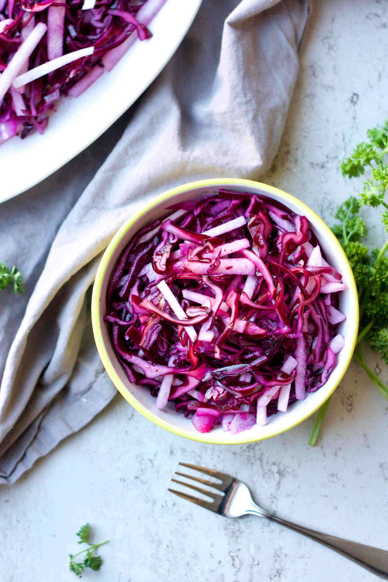 Purple Cabbage & Jicama Slaw {Video} | Yang's Nourishing Kitchen