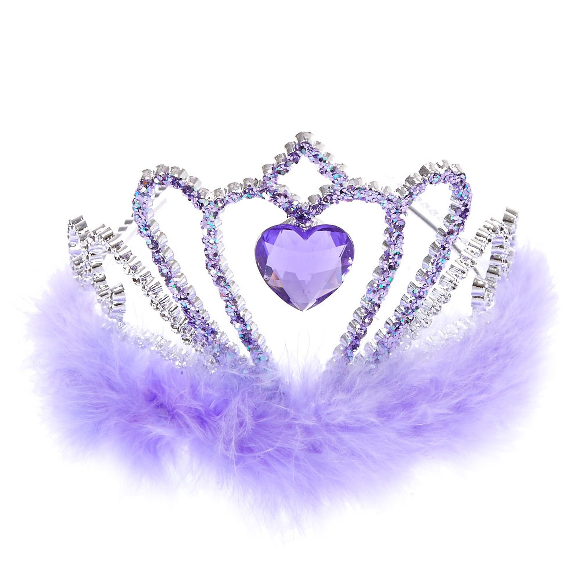 Purple Heart Glitter Crown - Kiddirama Online Stores
