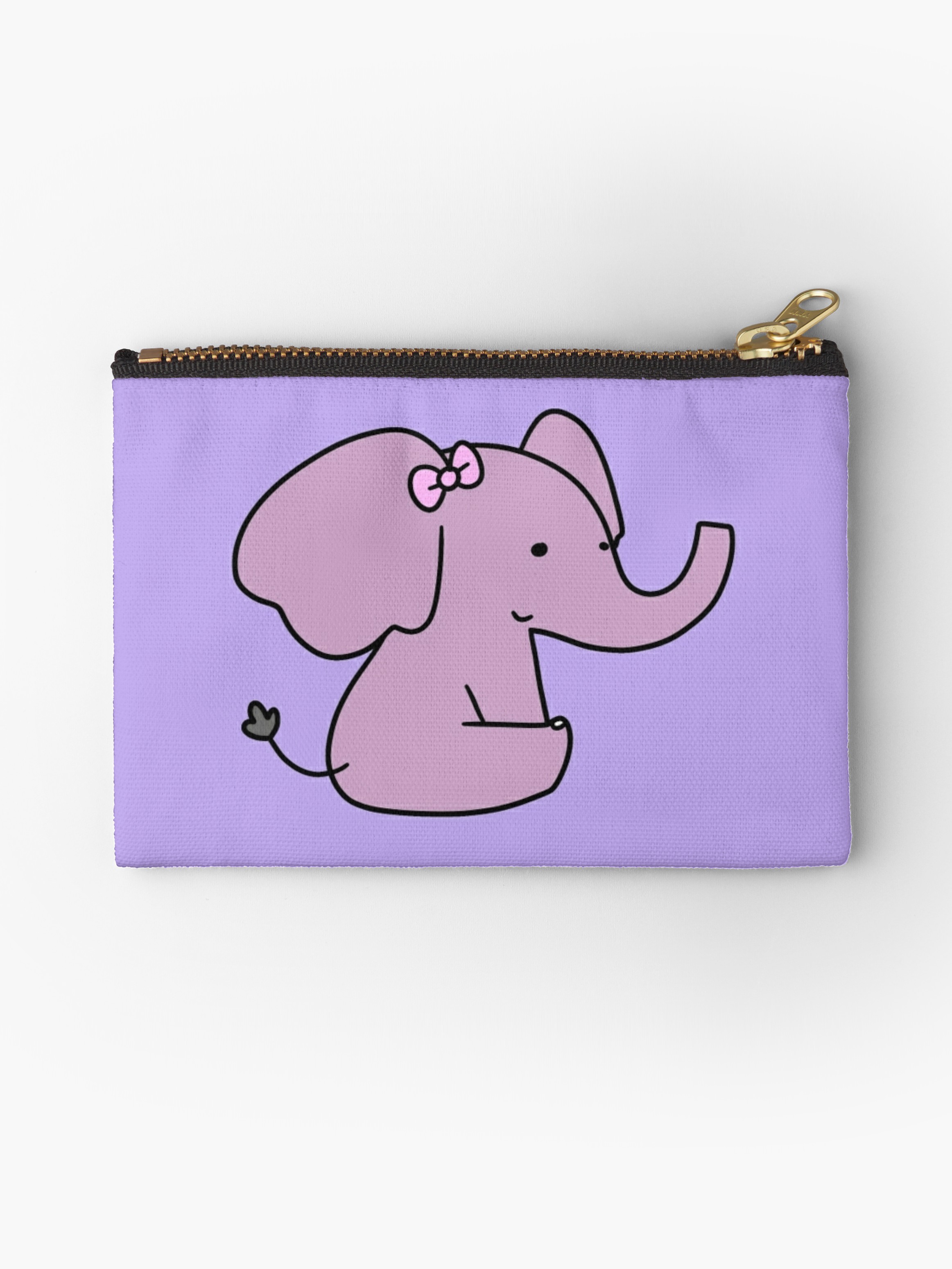 Pink Bow Purple Elephant