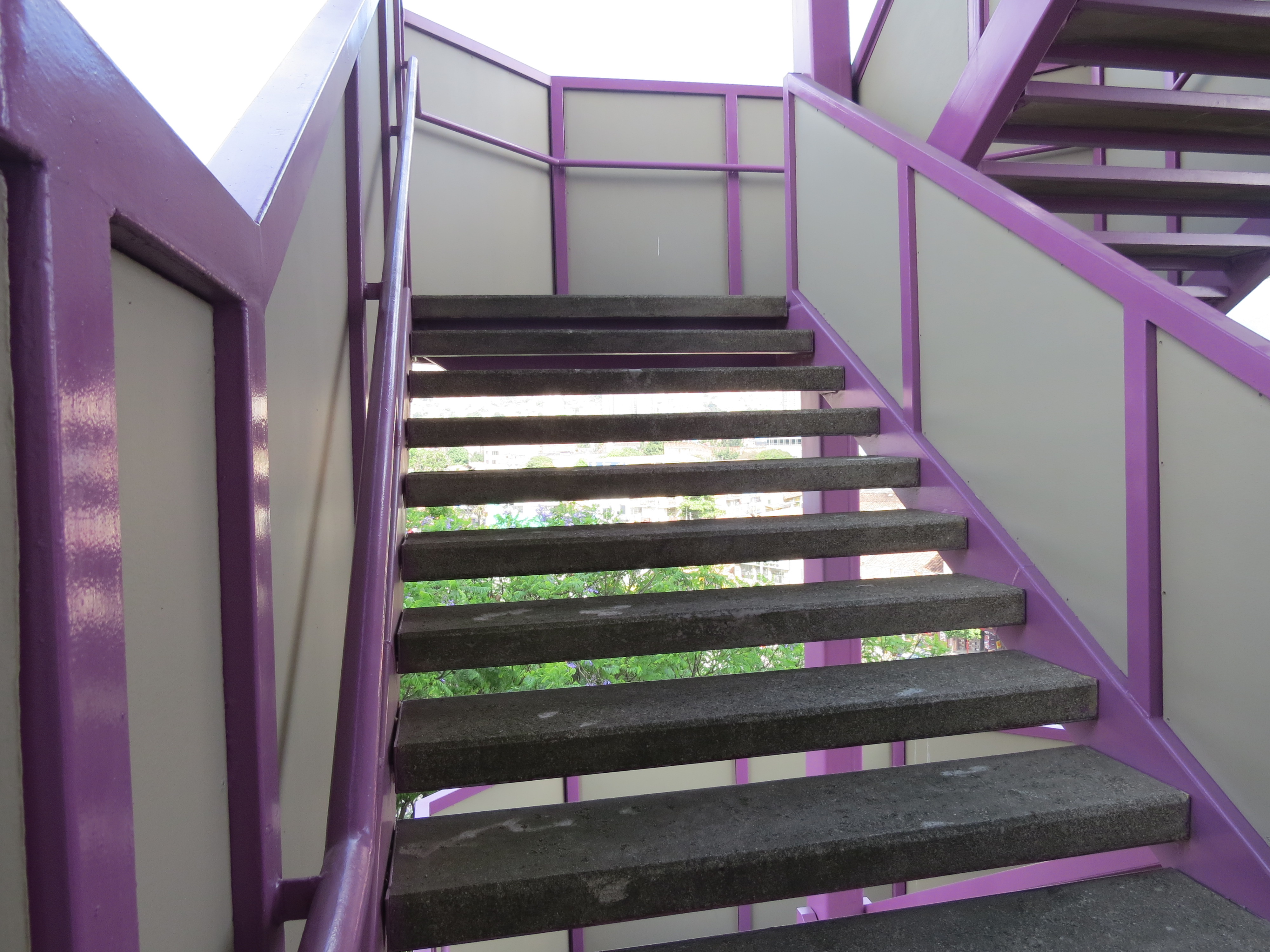 Purple emergency stairs, Building, Emergency, Purple, Stairs, HQ Photo