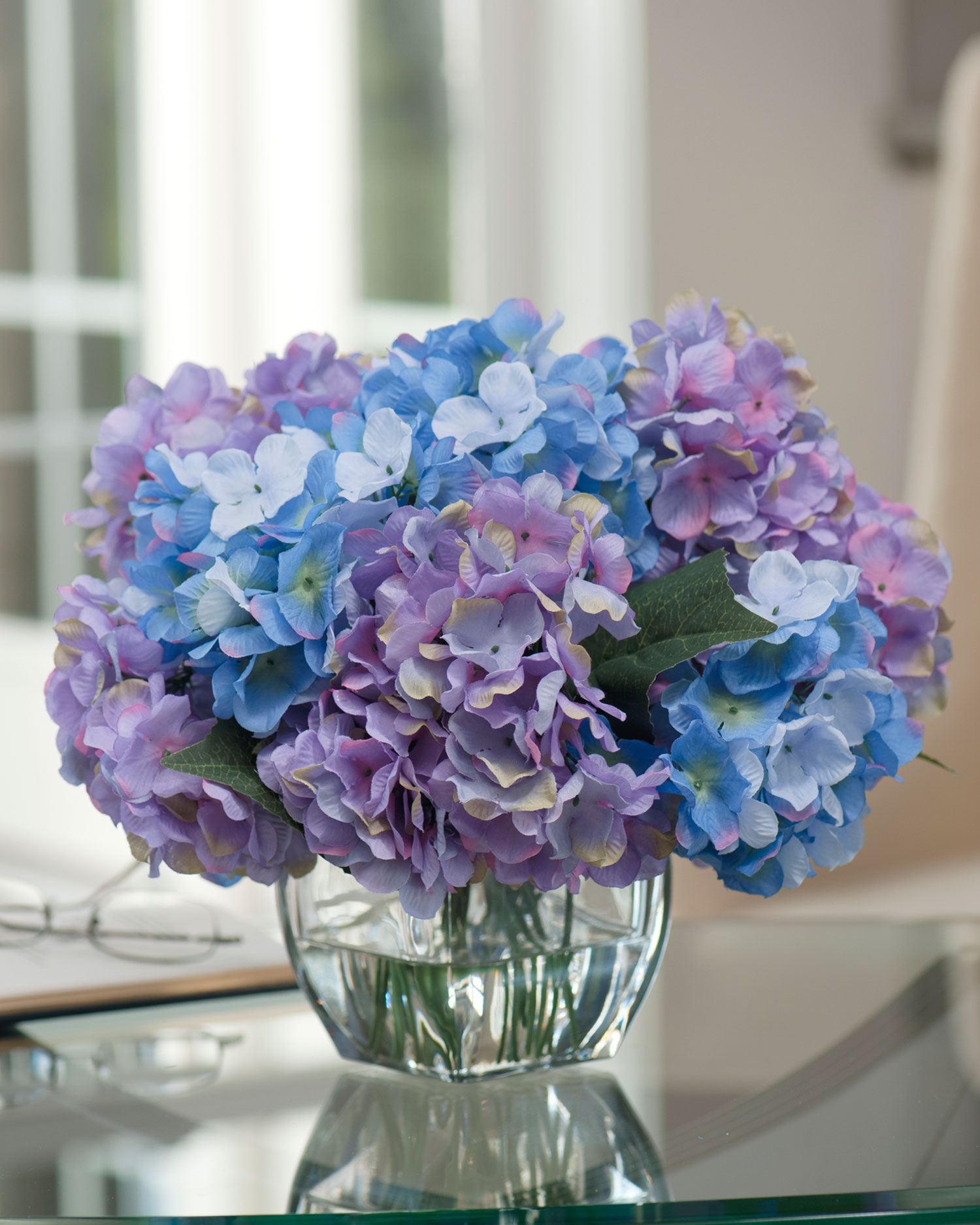 Easily Decorate with Hydrangea Silk Flower Centerpiece at Petals