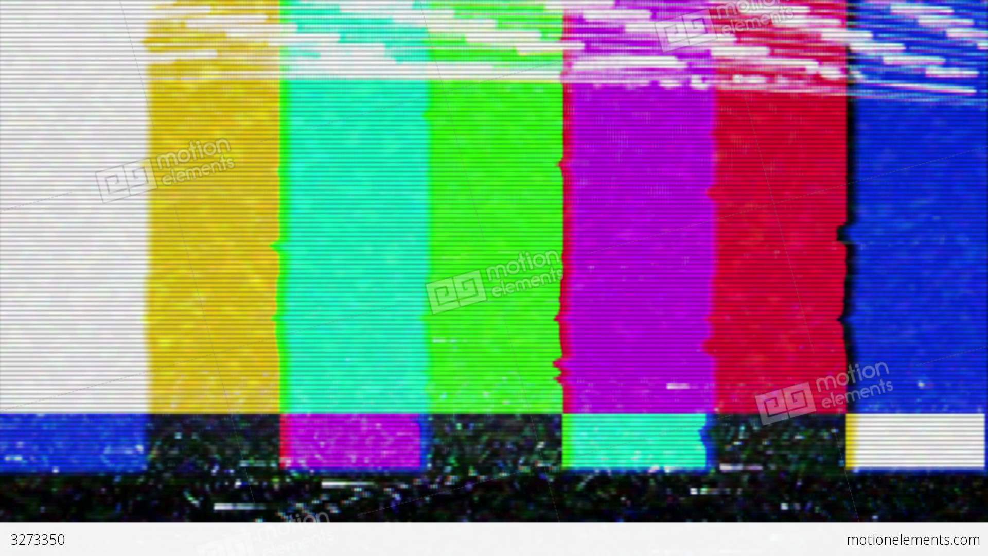 Color Bars Signal Interference Stock video footage | 3273350