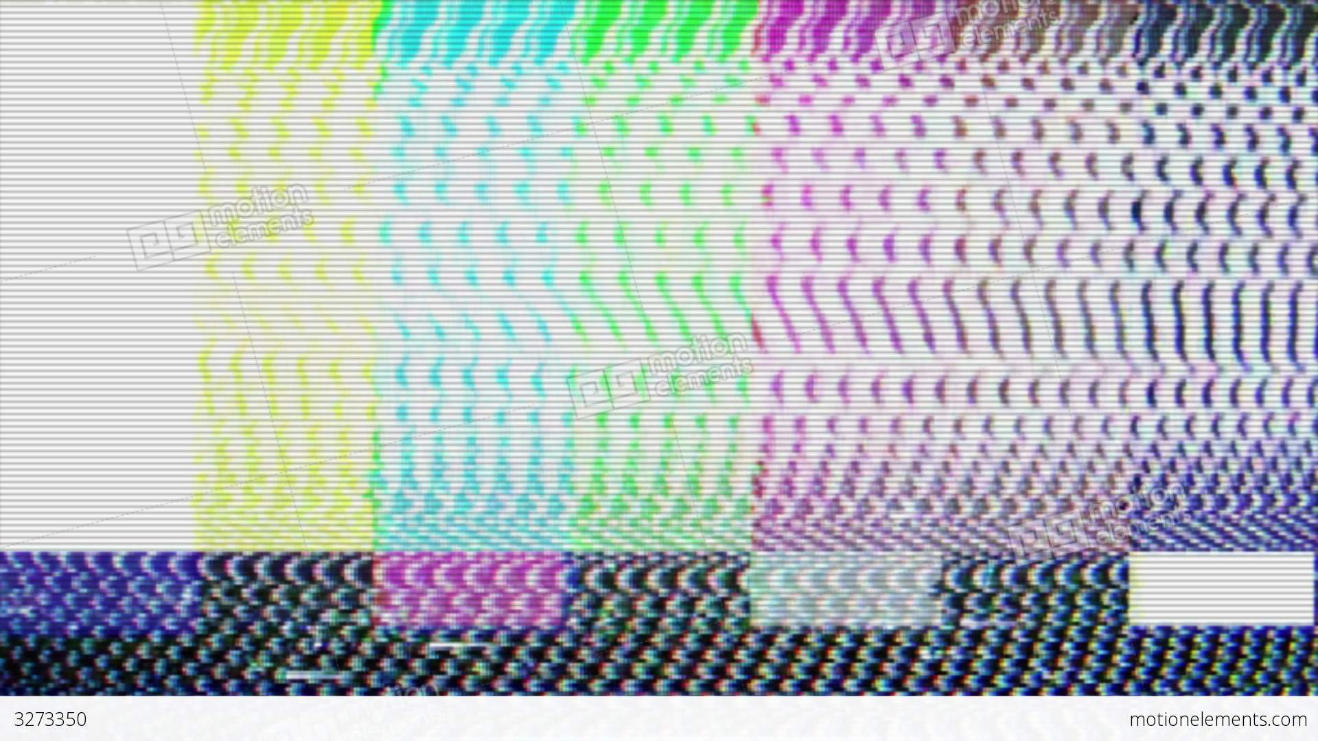 Color Bars Signal Interference Stock video footage | 3273350