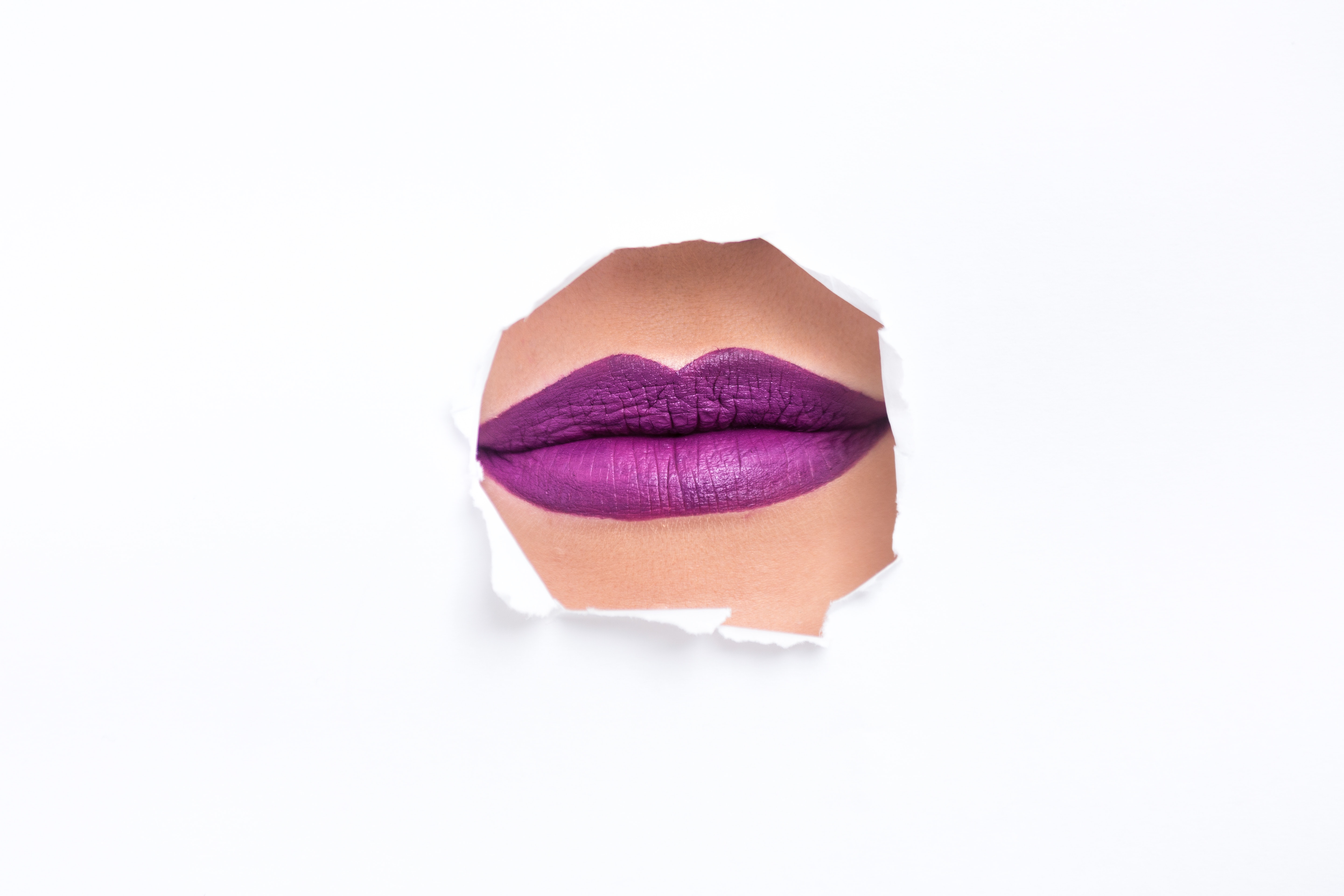 Purple lipstick photo