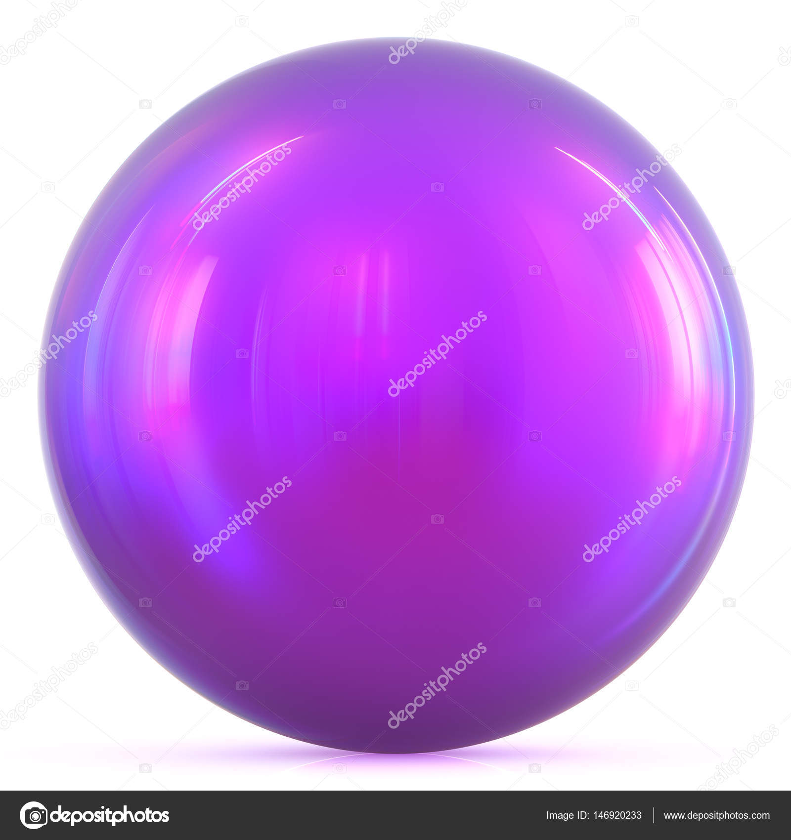 Purple ball sphere round button basic circle geometric shape — Stock ...