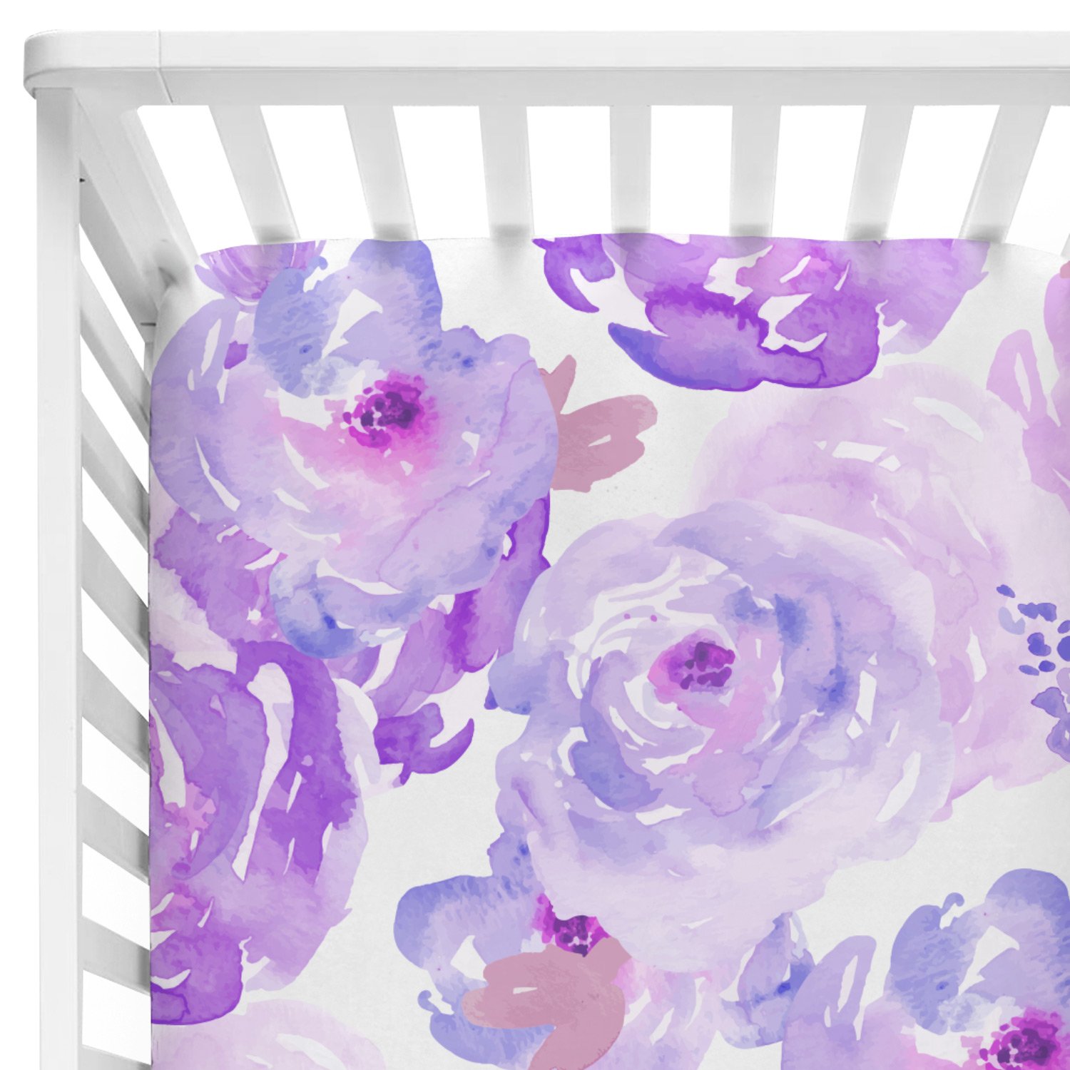 Purple Petal Party Ruffle Crib Bedding | Caden Lane