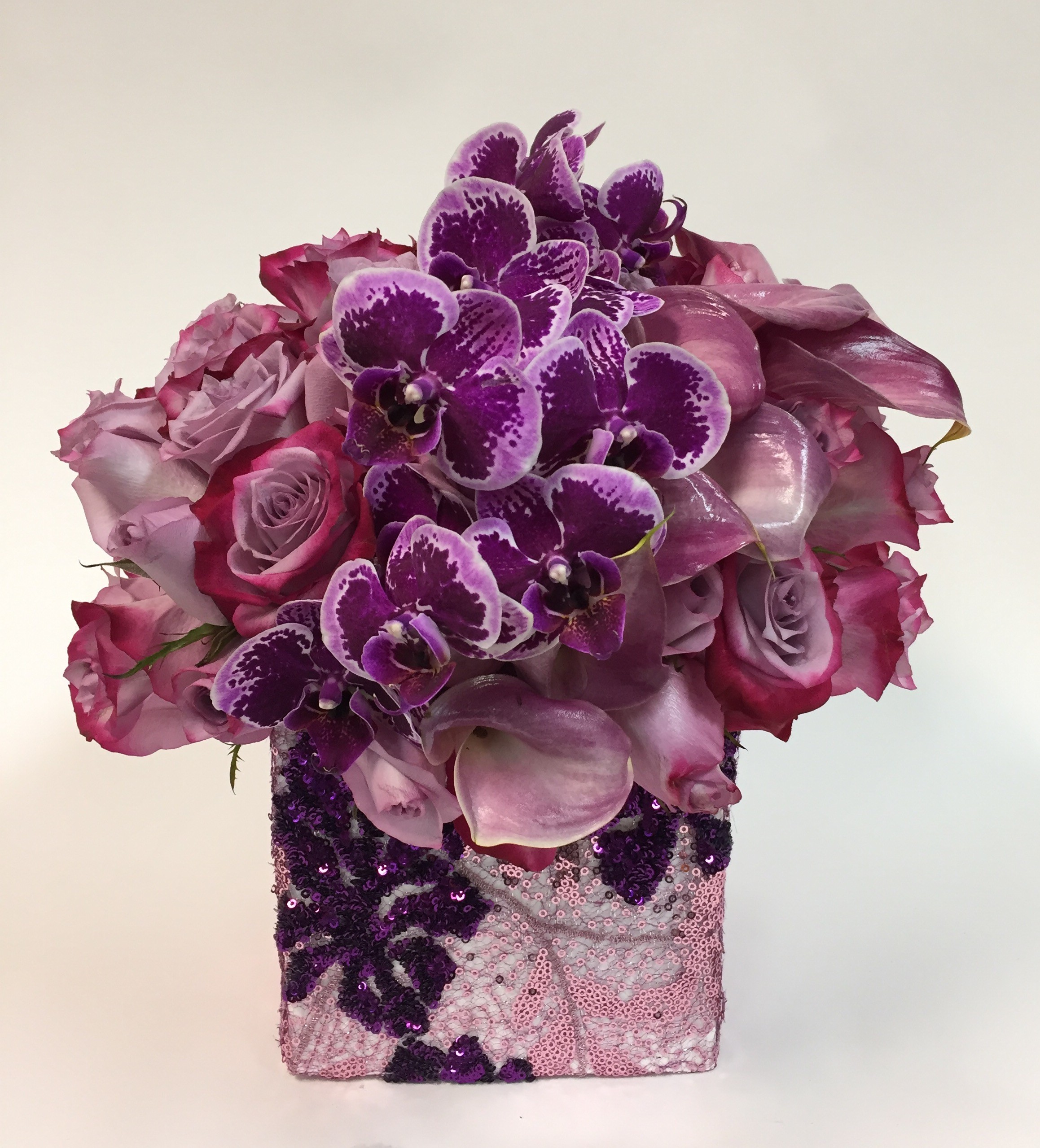 Purple Sequins in Hollywood, CA | Tic-Tock™ Couture Florals