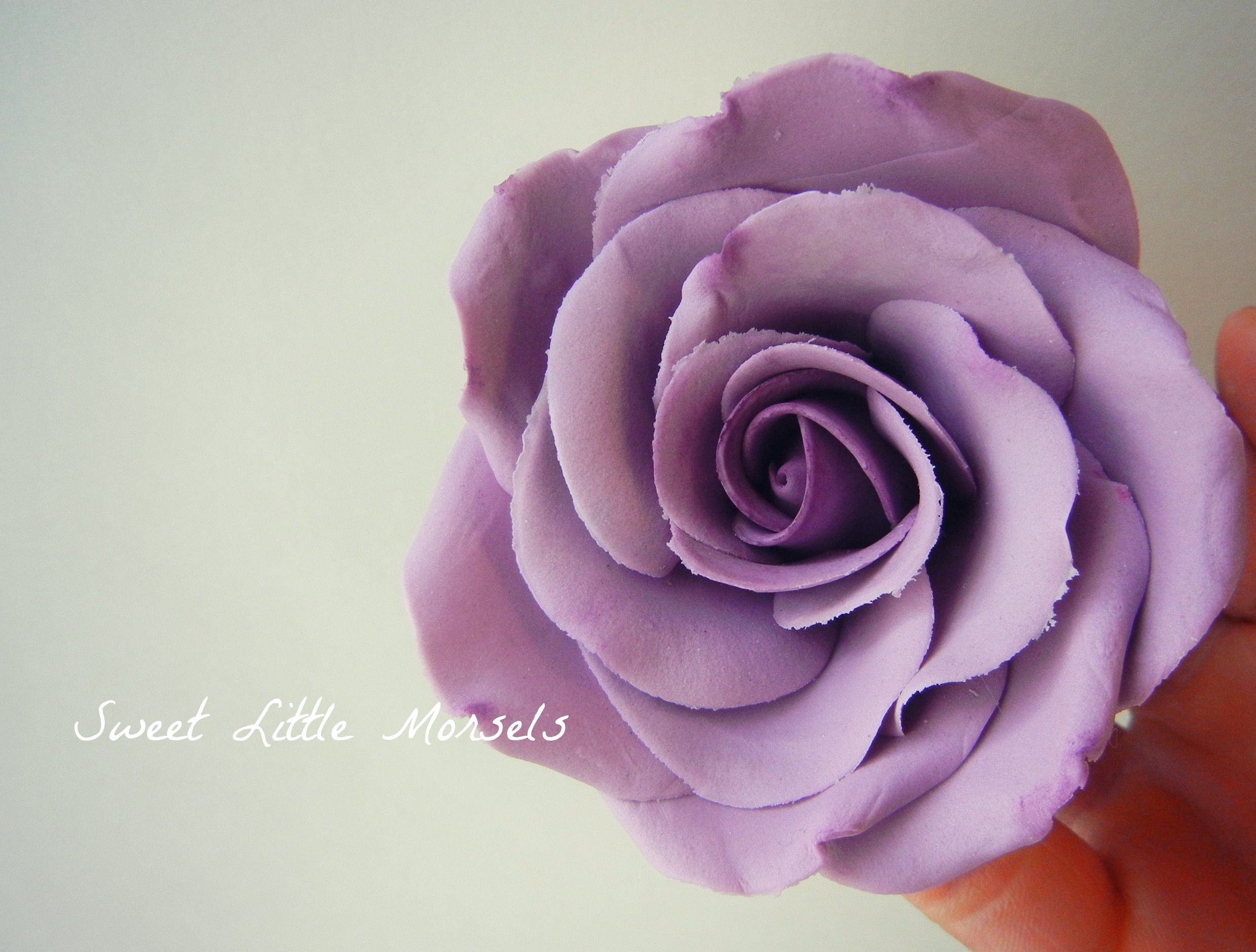 Purple Sugar Rose - One of my favorite sugar flowers to make | Fimo ...