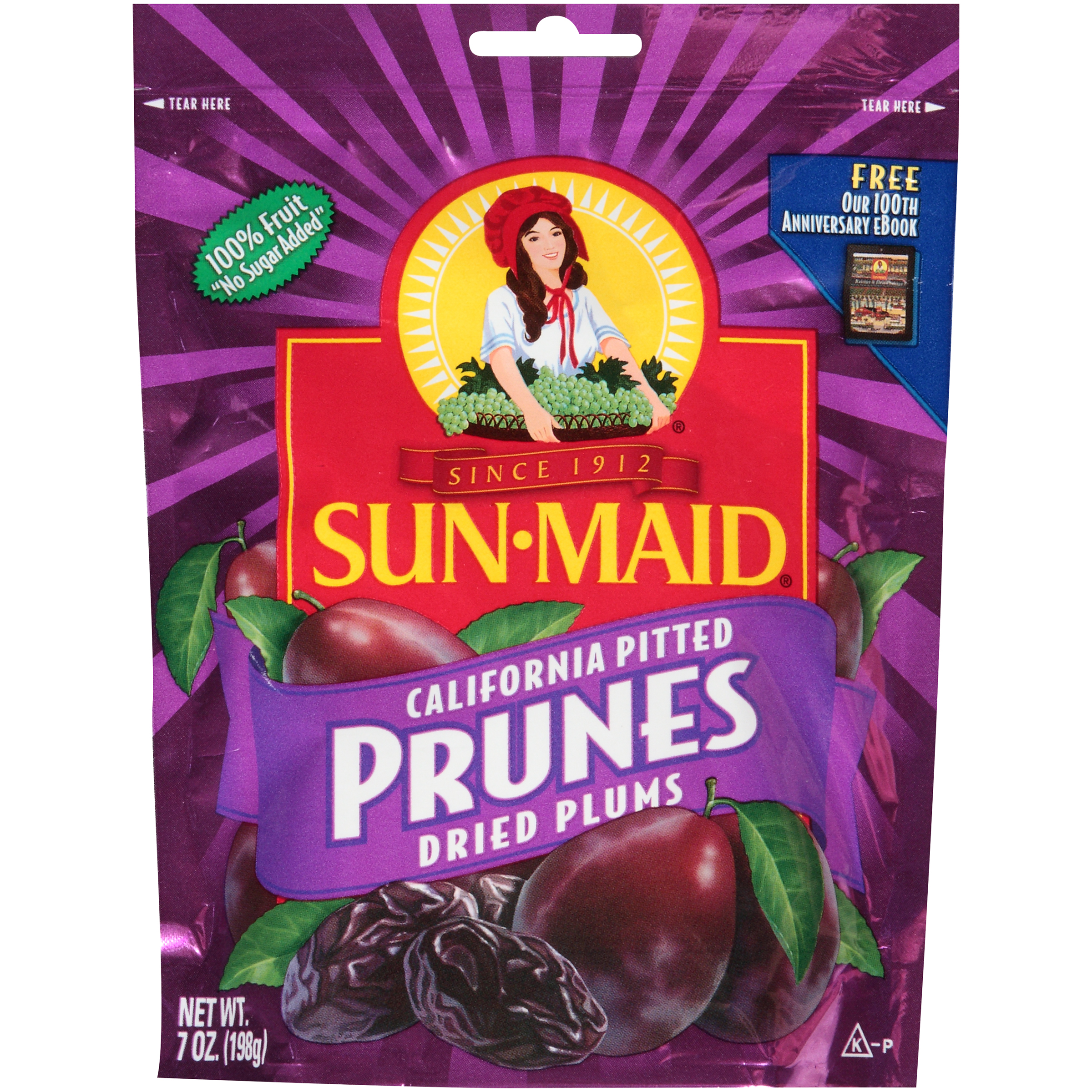 Sun-Maid Pitted Prunes Dried Plums Net Wt 7 oz (198 g)