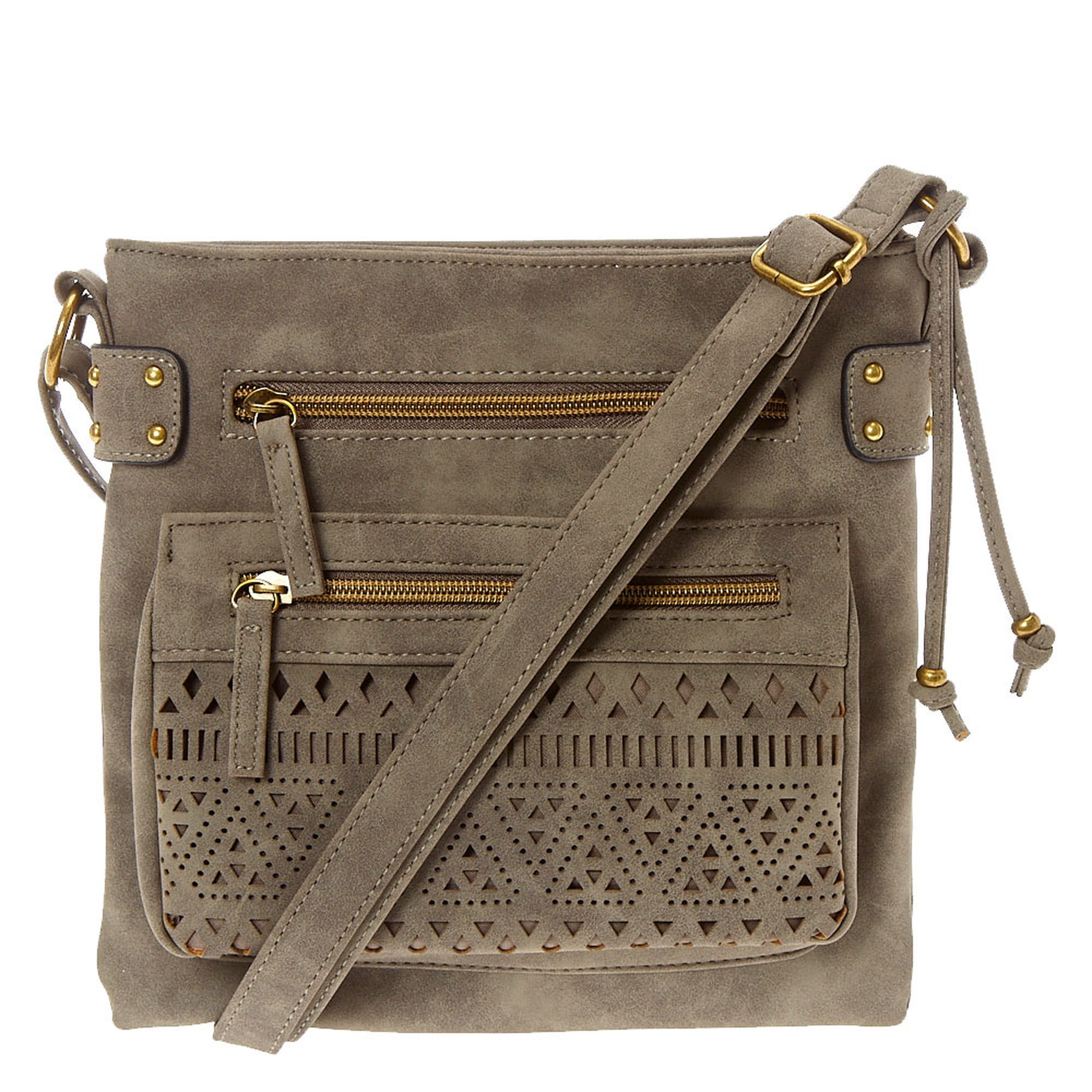 Grey Studded Crossbody Purse | Claire's US