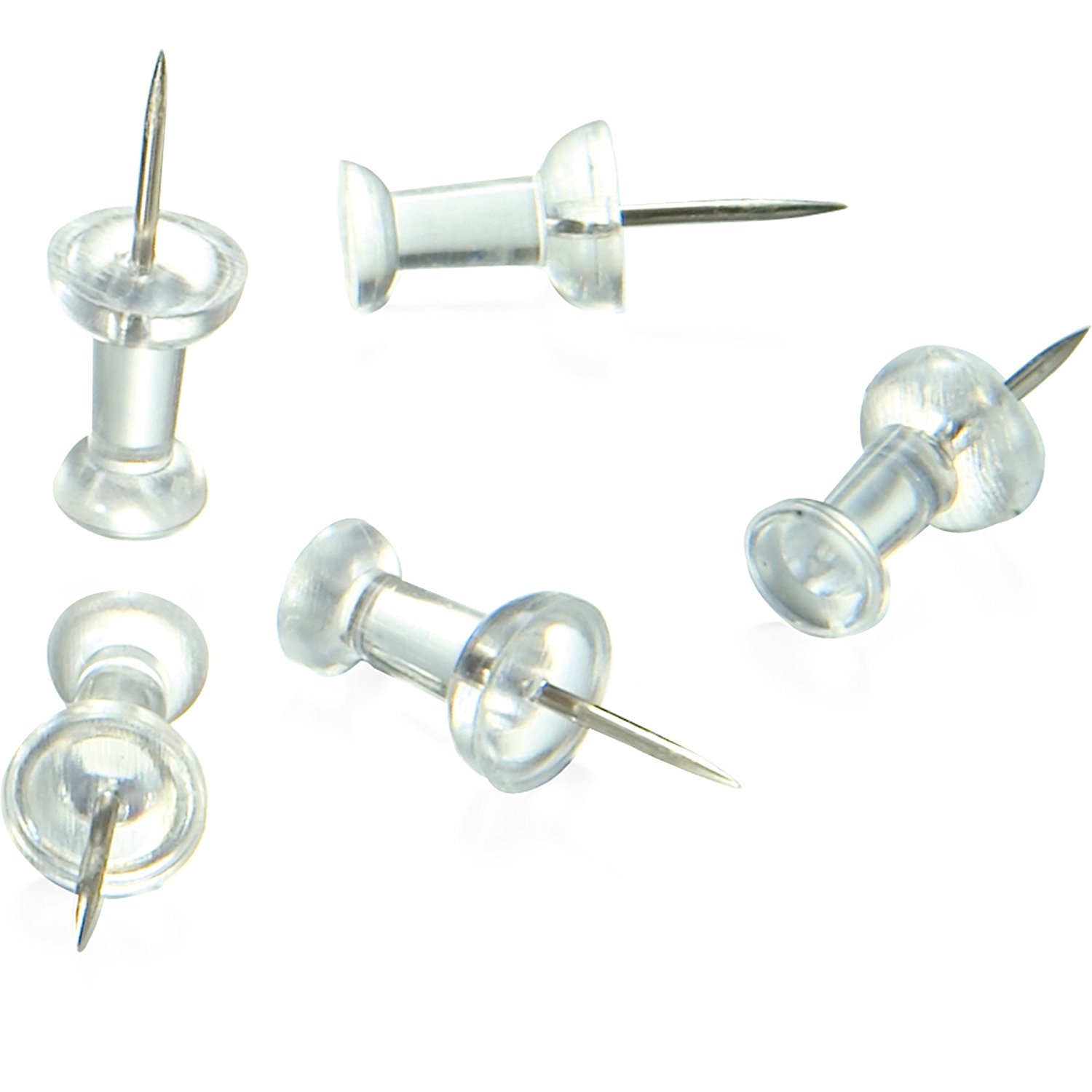 Amazon.com : Officemate Push Pins, Clear, 200 Count (35711) : Tacks ...