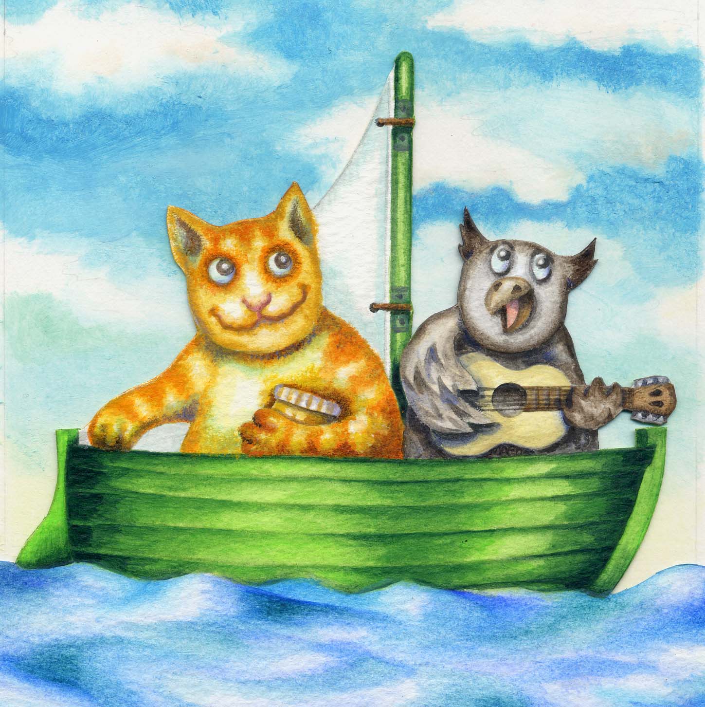 Owl & The Pussy Cat in Boat | Sarah Robinson Designs