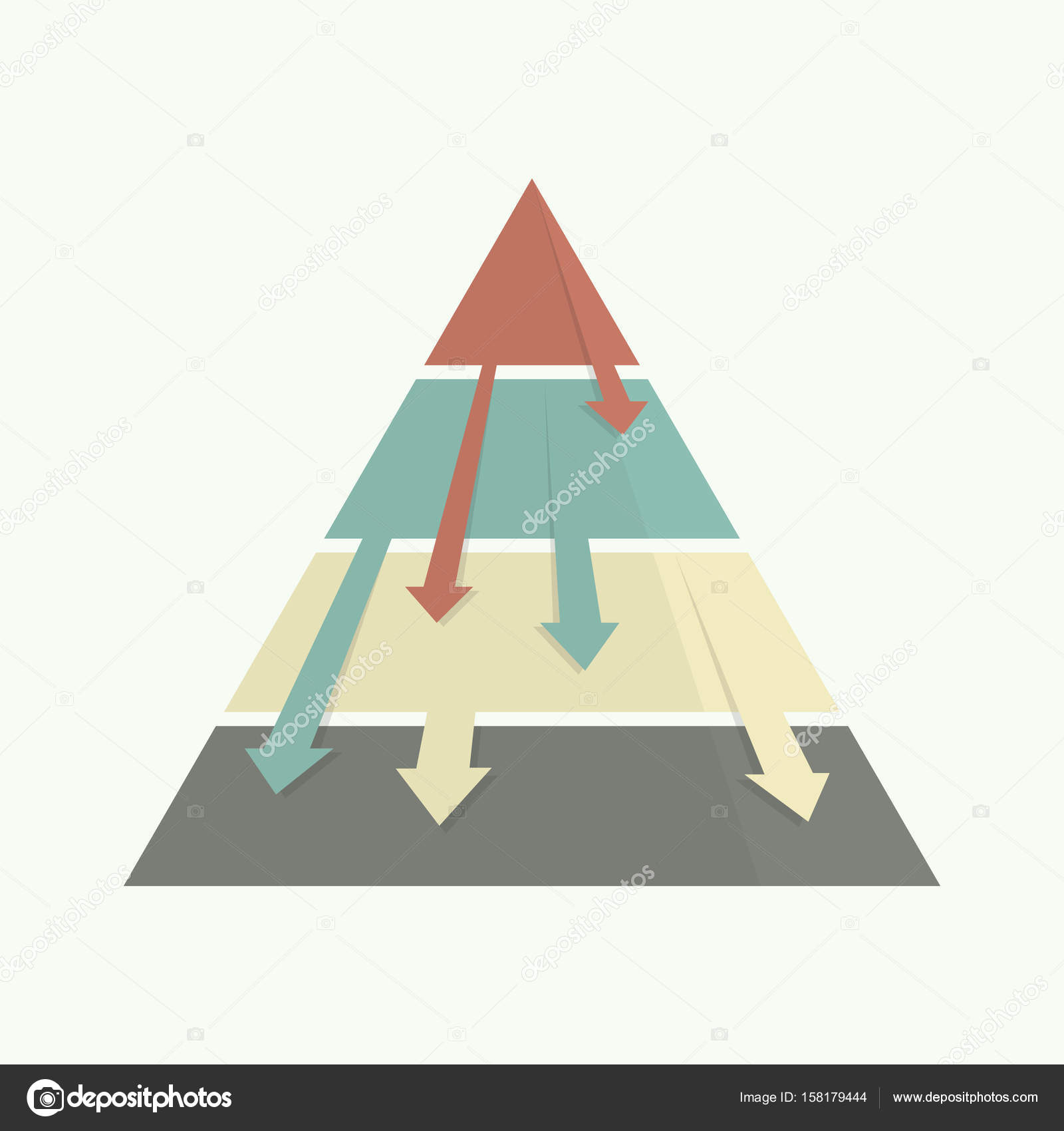 Top down pyramid business strategy — Stock Vector © siraanamwong ...