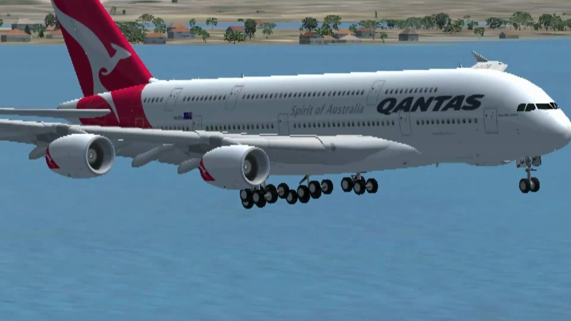 FSX - Qantas Airbus A380-800 | Landing Sydney | - YouTube