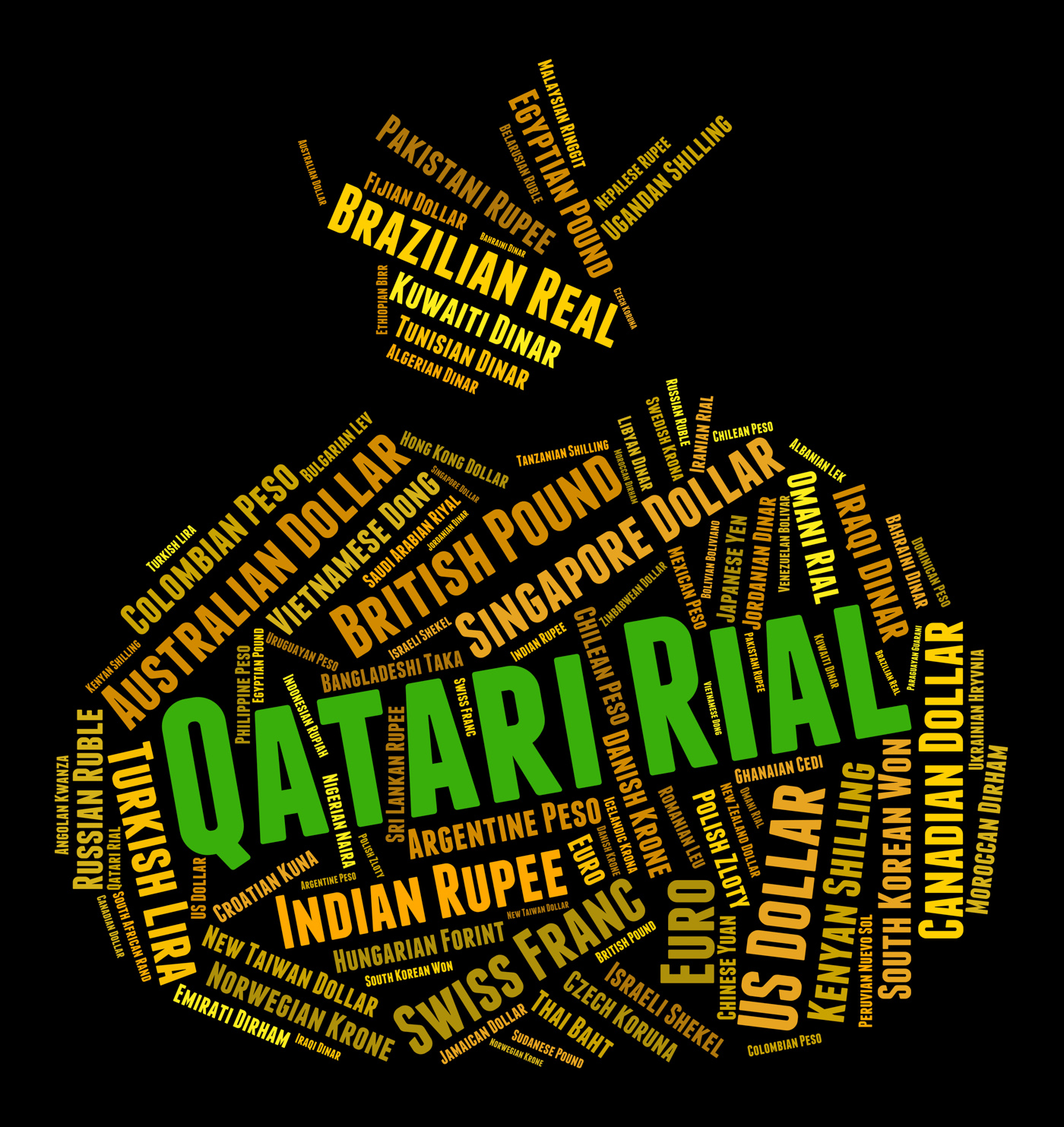 Qatari rial means currency exchange and currencies photo