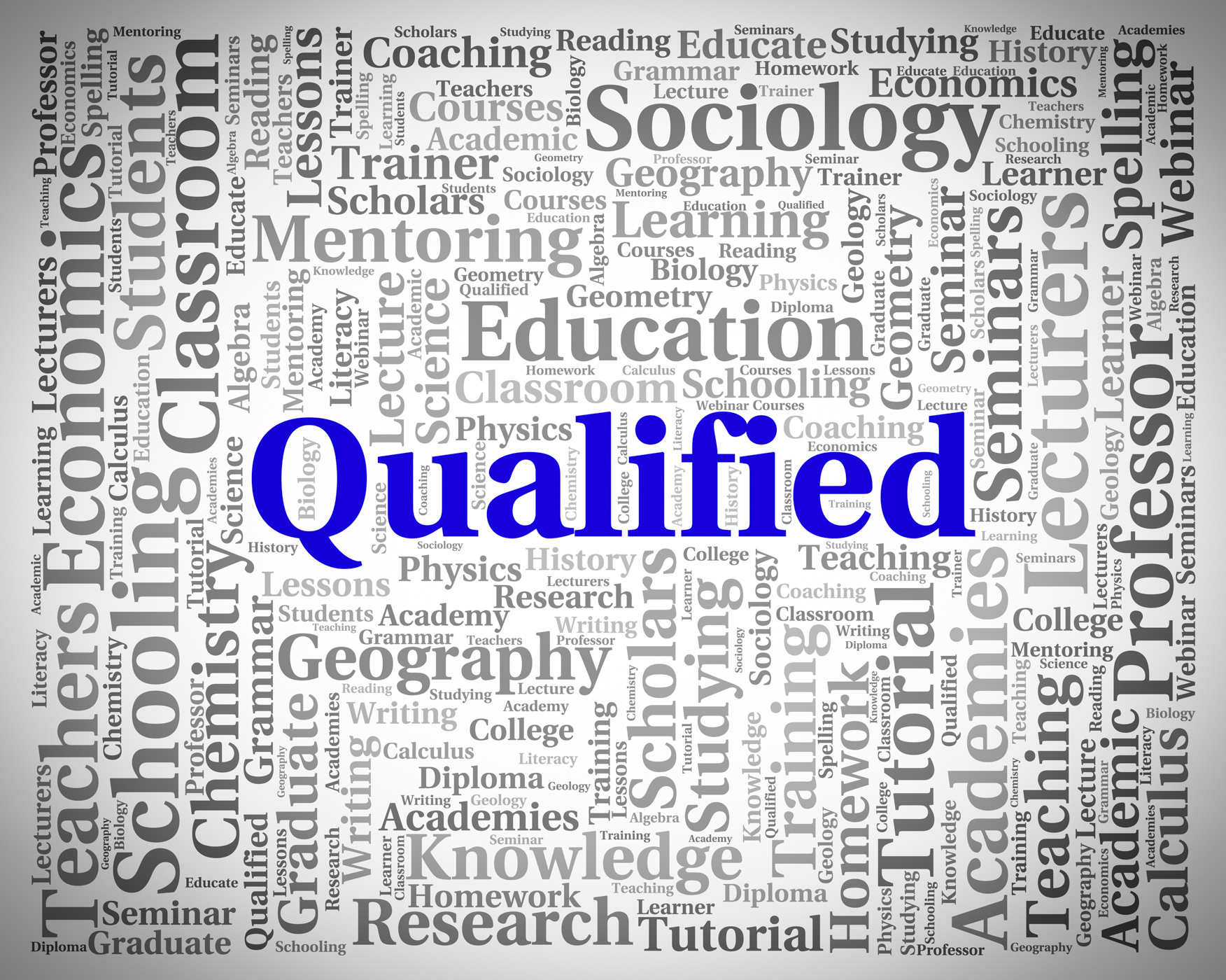 Qualified word indicates certified chartered and expert photo