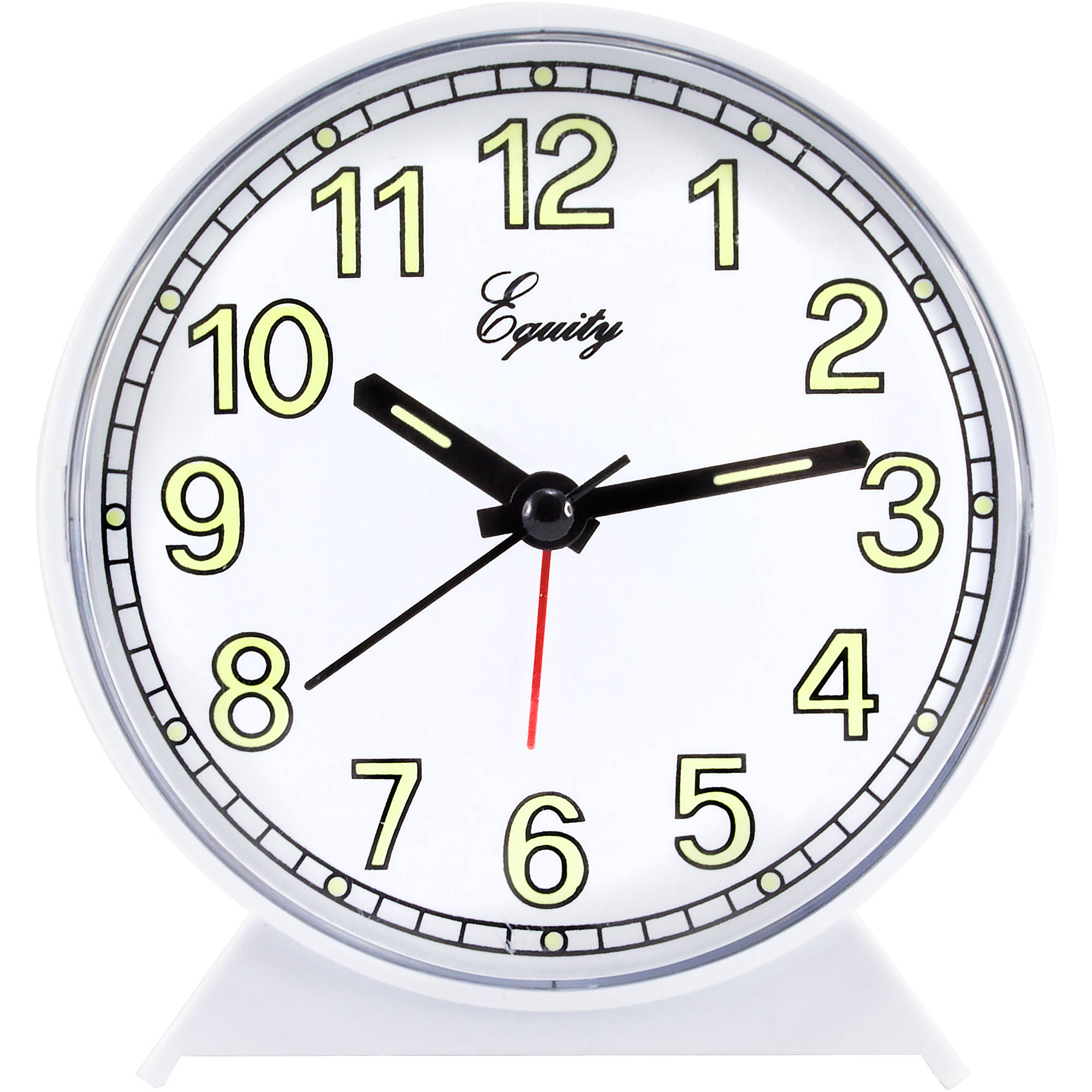 Equity by La Crosse 14076 Analog Quartz Alarm clock, white - Walmart.com