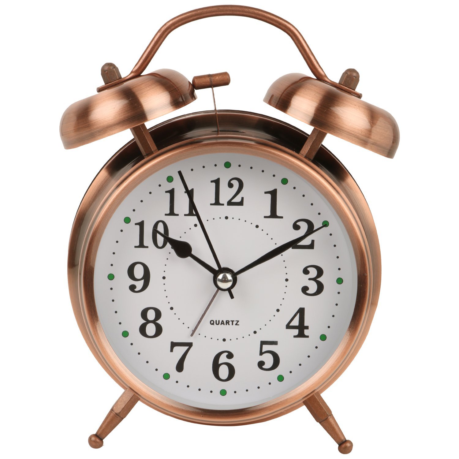 BJE Big Size Quartz Twin Bell Alarm Clock With Light (8820) ,Copper ...