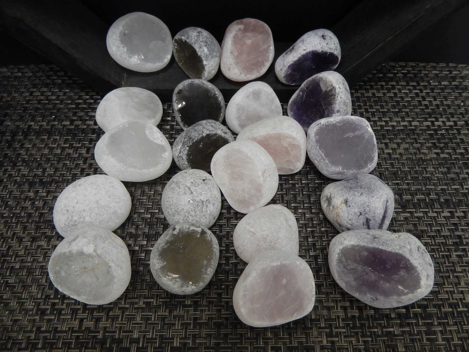 1 LB - Seer Stones - Tumbled Crystal Quartz Stone - Amethyst Smokey ...