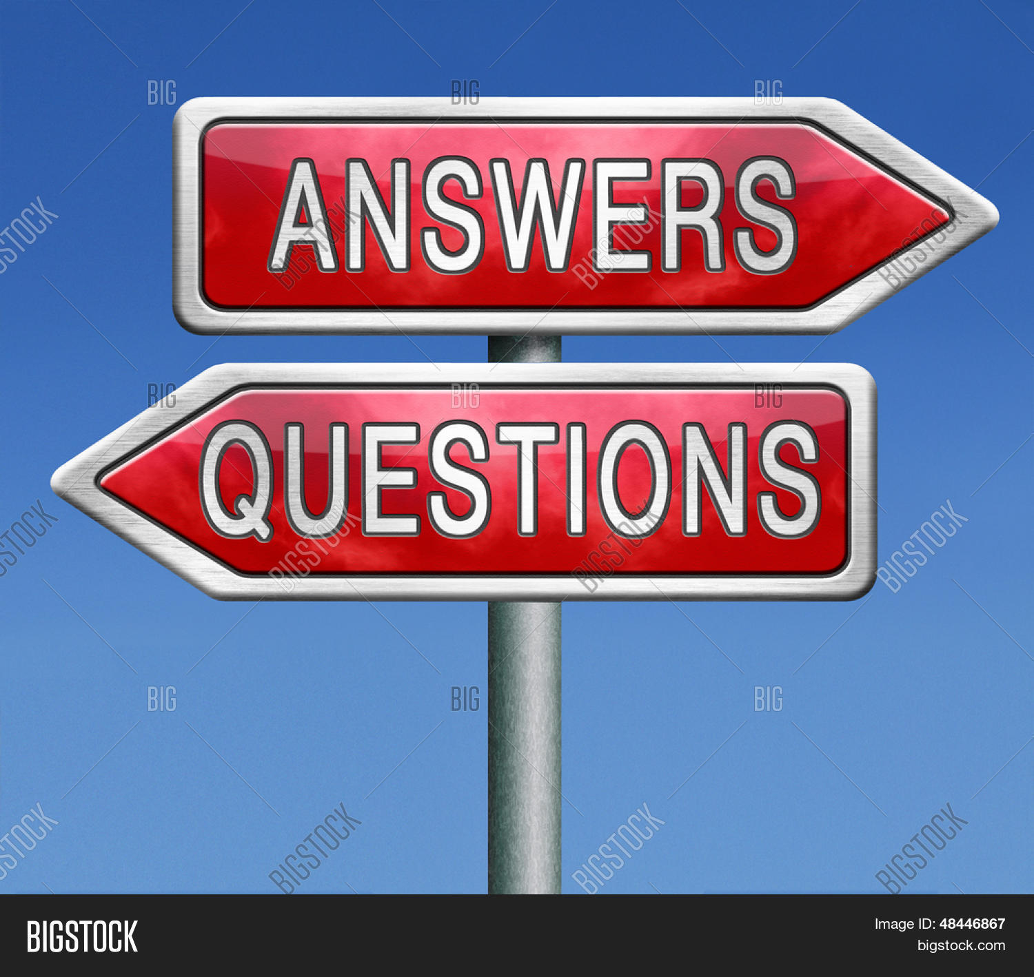 Questions Answers Ask Right Image & Photo | Bigstock