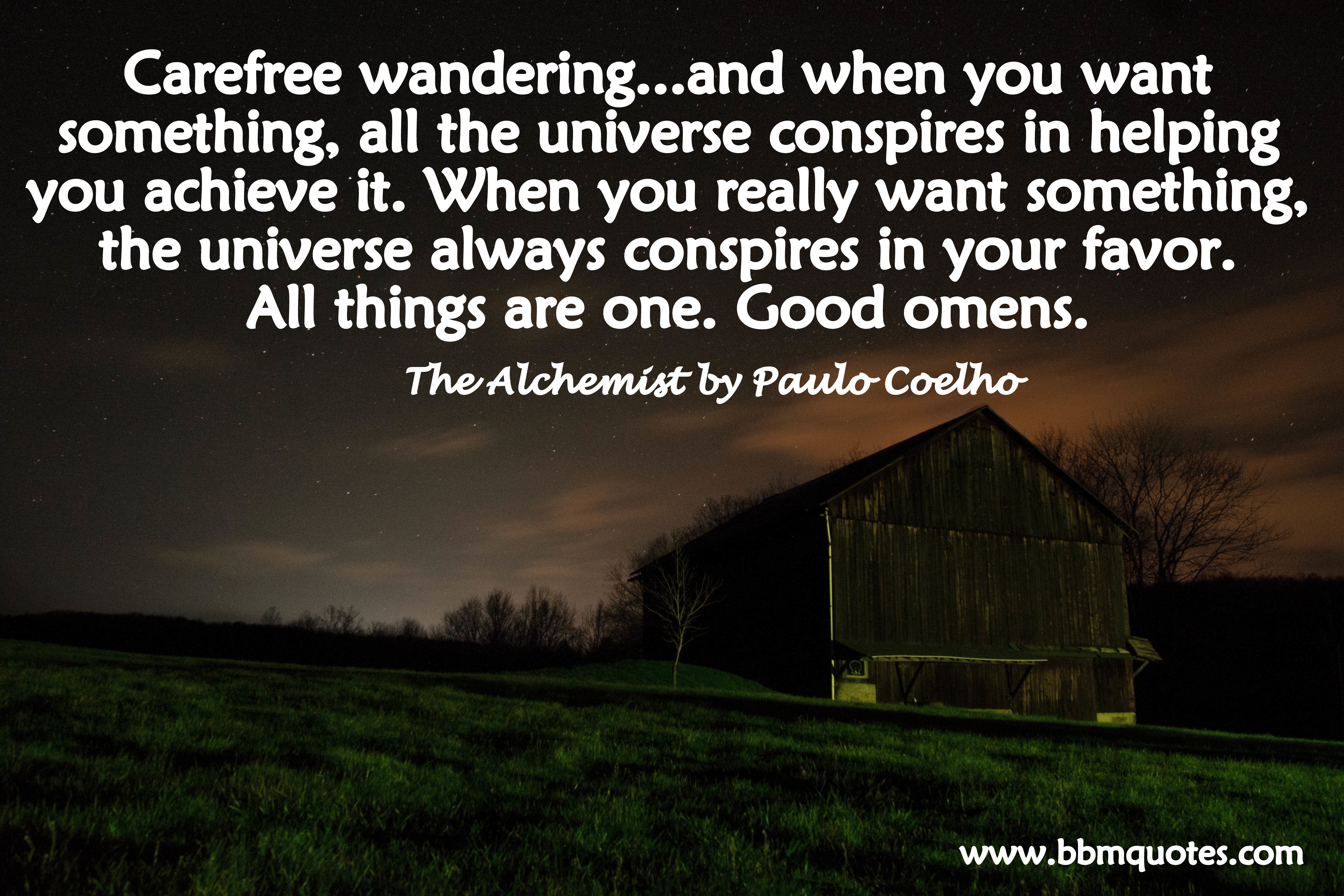 Quote from The Alchemist by Paulo Coelho | All things are one., Grass, Night, Outdoor, Paulo, HQ Photo