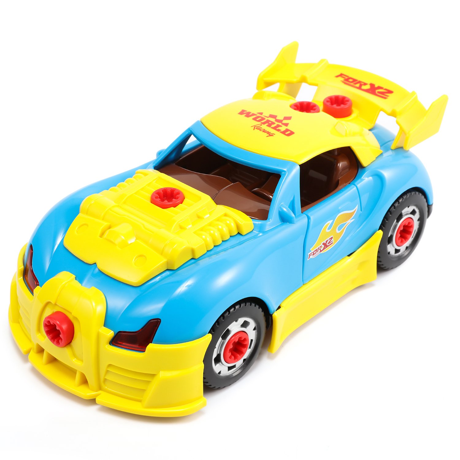 Ship to USA ONLY)Magicfly World Racing Car Take-A-Part Toy | Magicfly