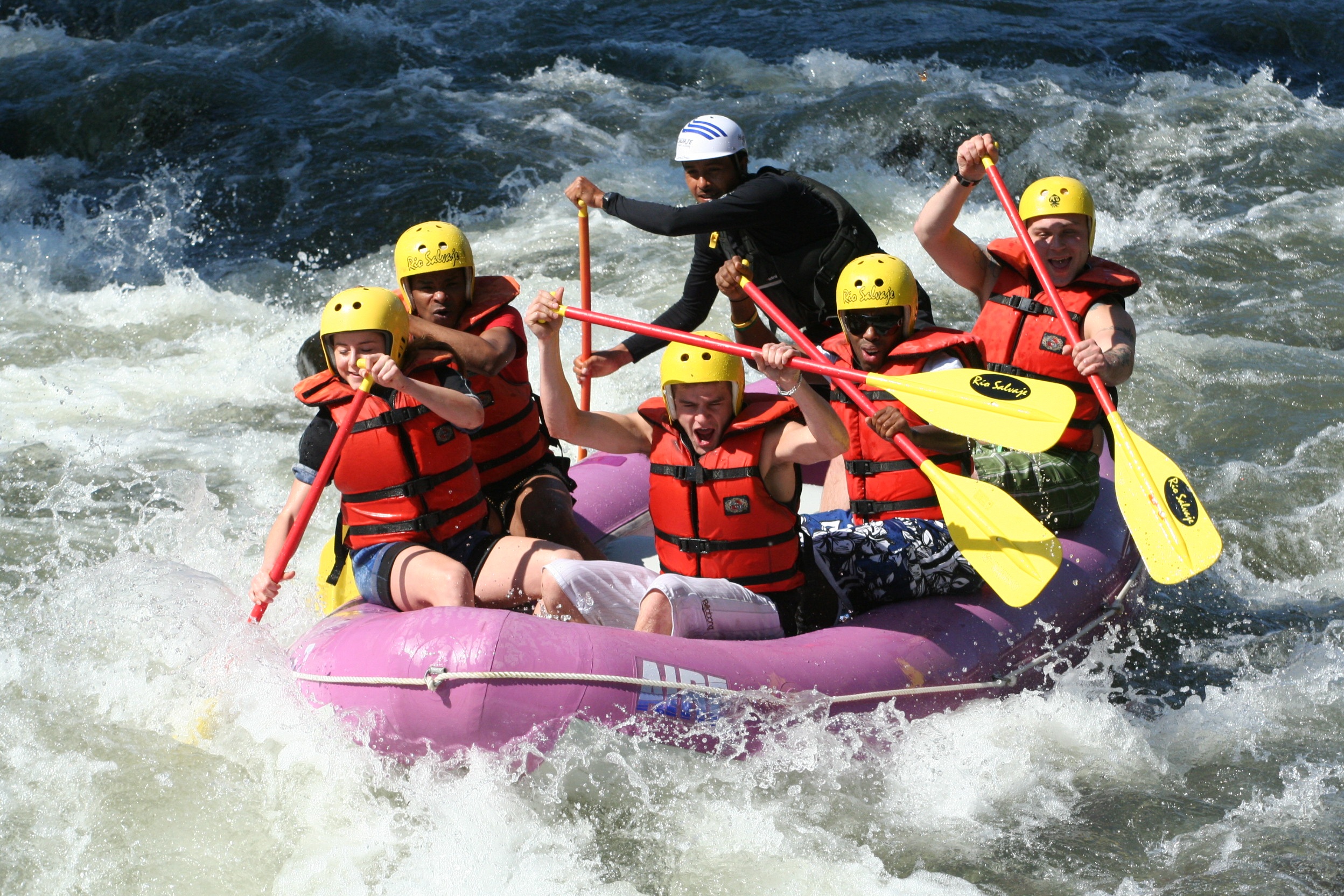 Rafting in the river photo