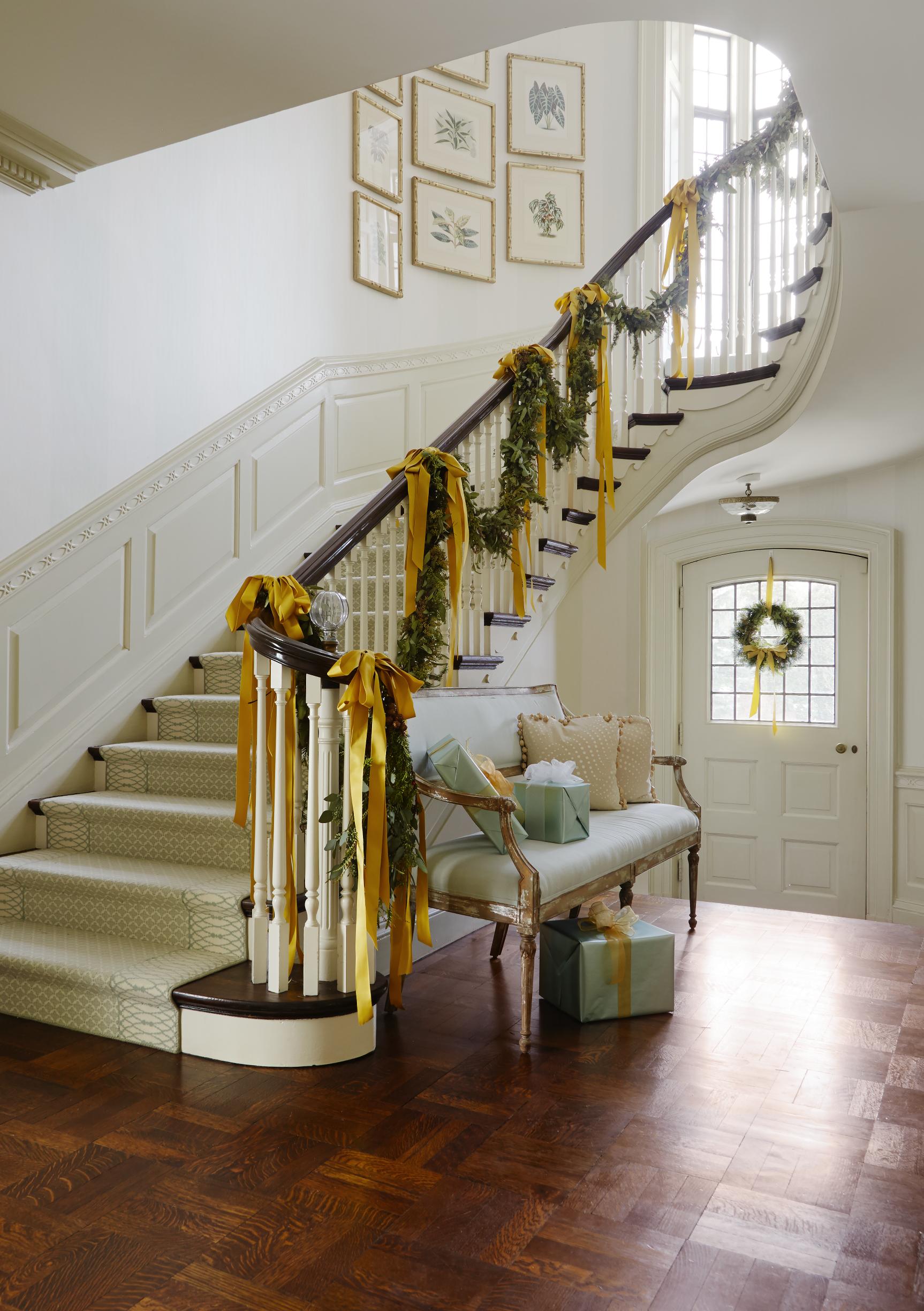 Festive Holiday Staircases and Entryways | Traditional Home
