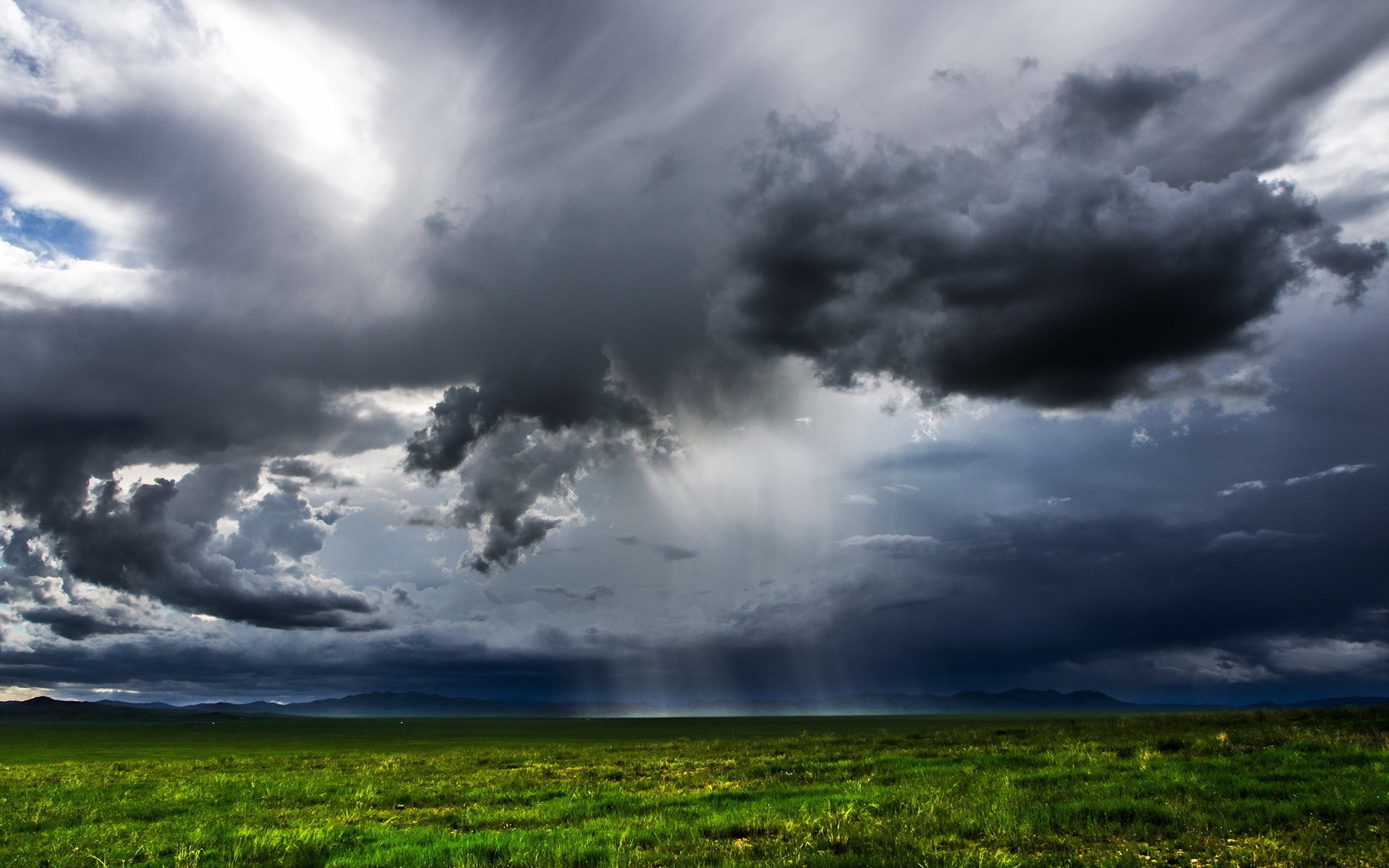 Sky: Rain Clouds Fields Earth Cloud Grass Stormy HDR Wallpaper for ...