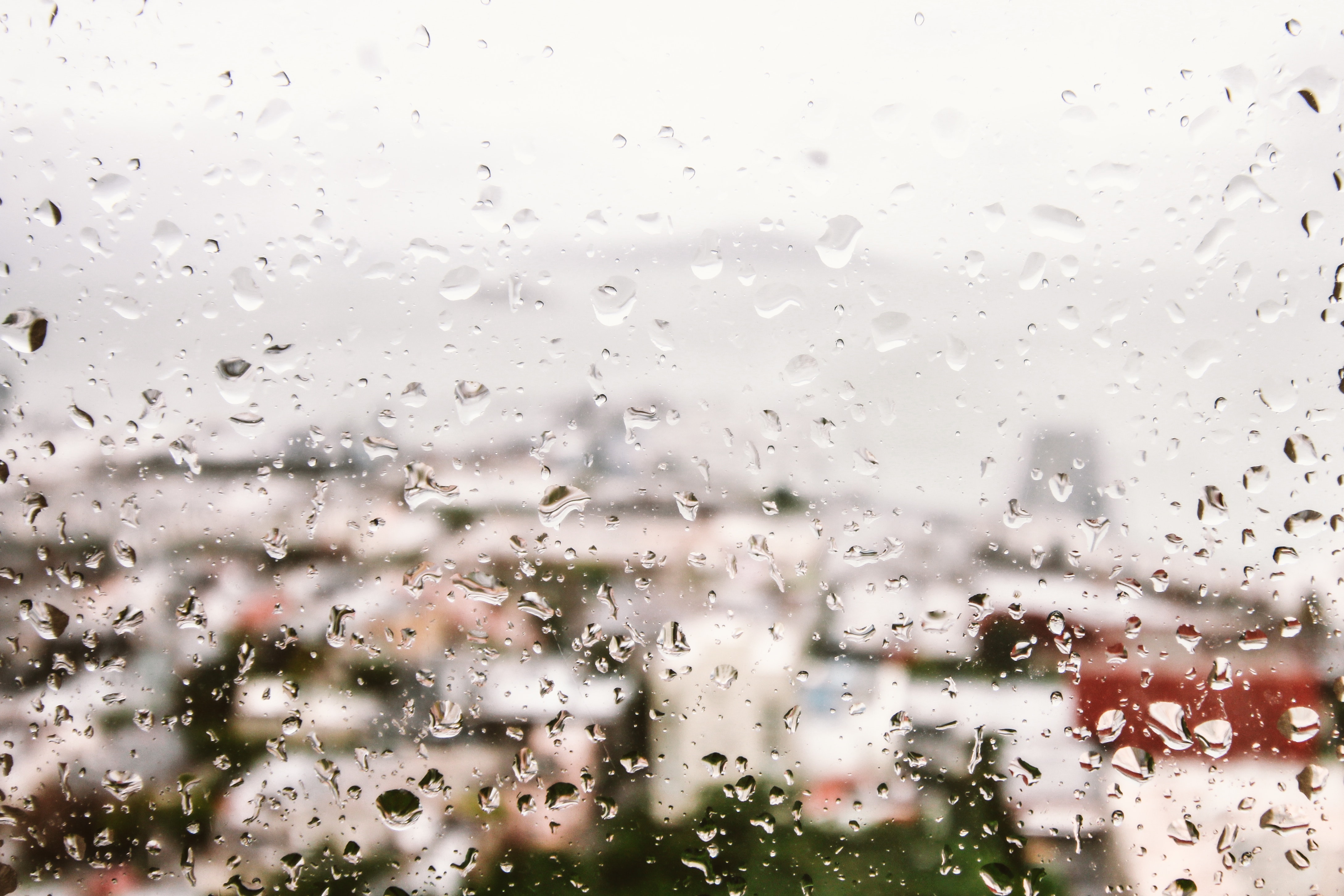 Rain Drops on Window, Blur, Motion, Wet, Waterdrops, HQ Photo