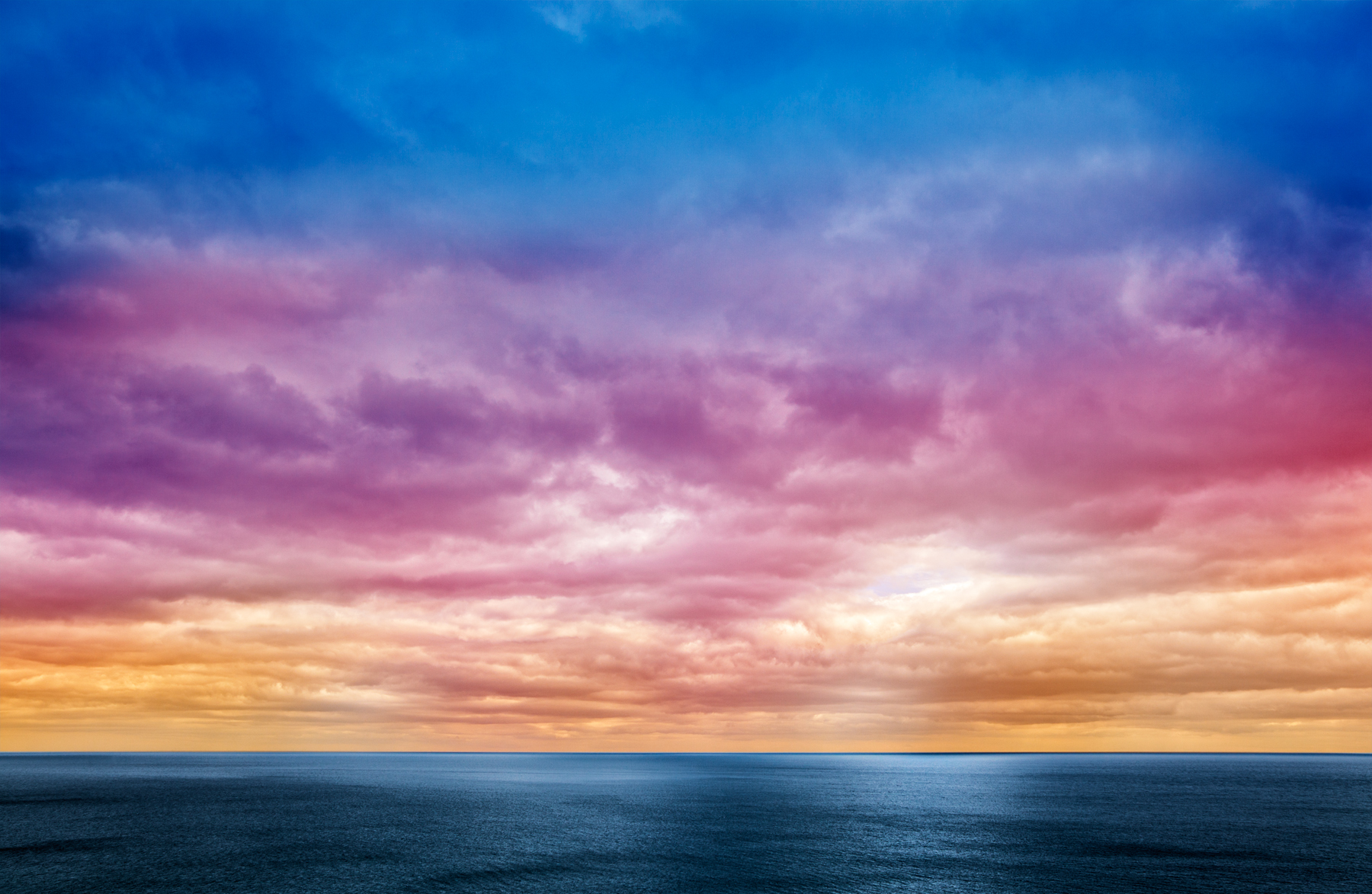 Rainbow Clouds, Angle, Seascape, Picture, Pink, HQ Photo