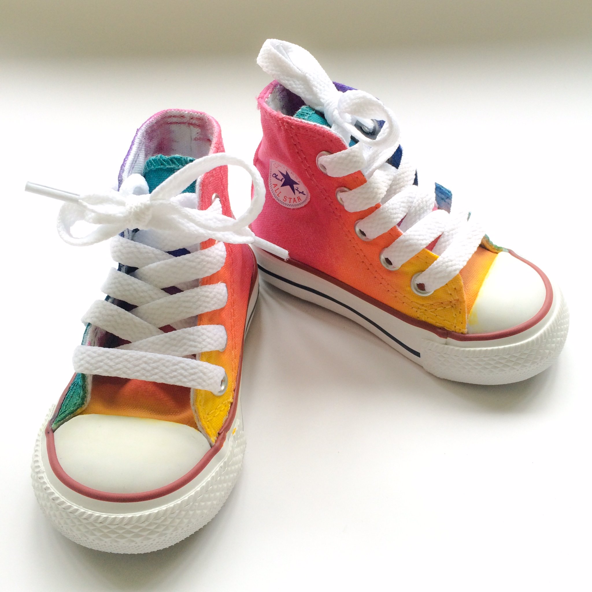 Toddler Rainbow Tie Dye Converse | Intellexual Design, LLC Custom ...