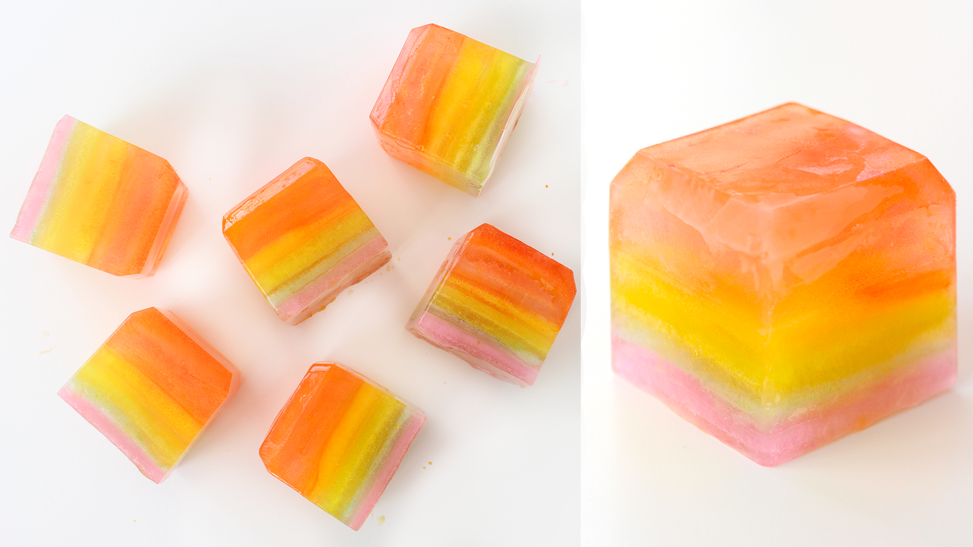Rainbow Ice Cubes ~ Recipe | Tastemade