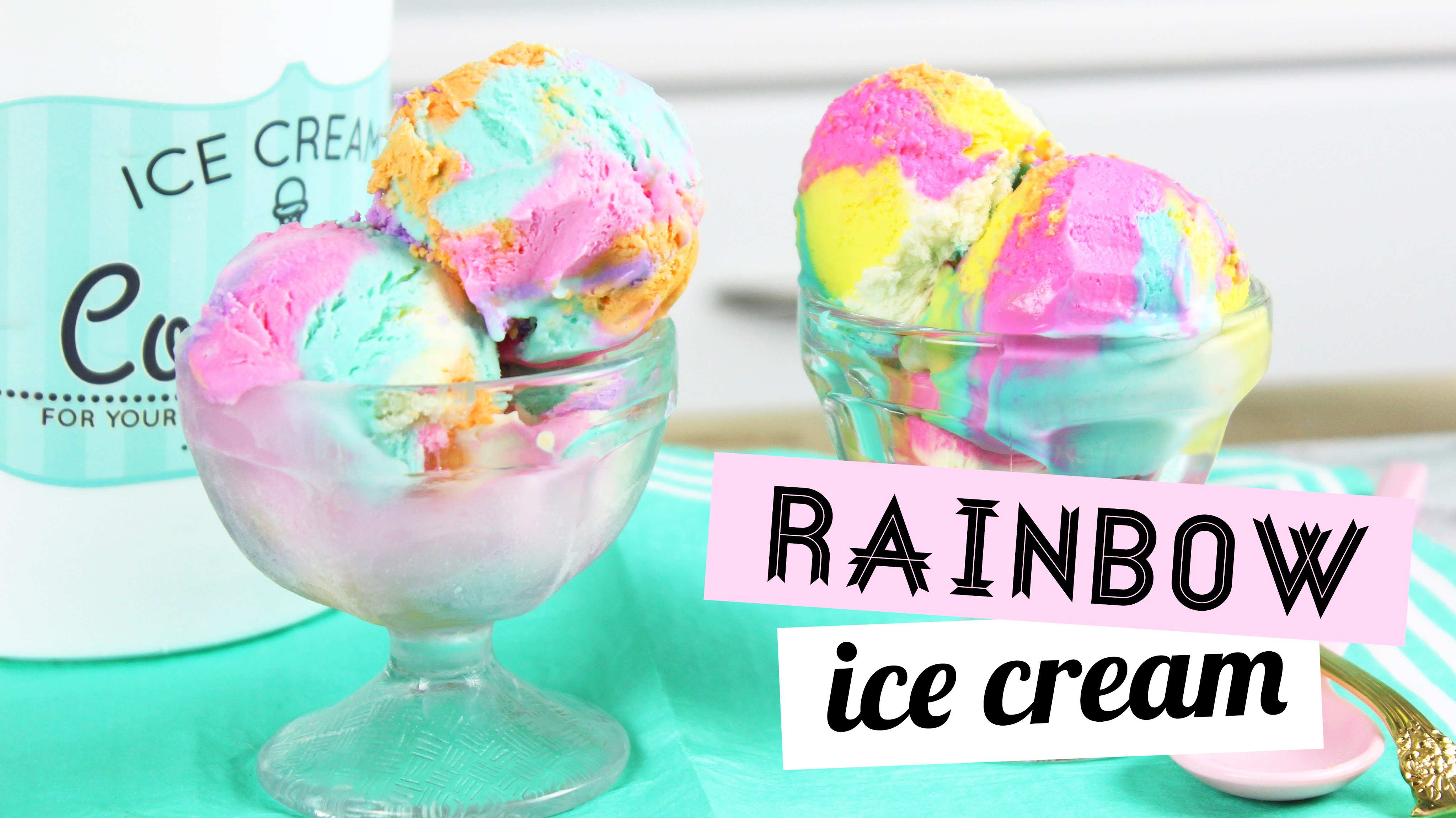 How to Make Rainbow Ice Cream (No Machine)! - YouTube
