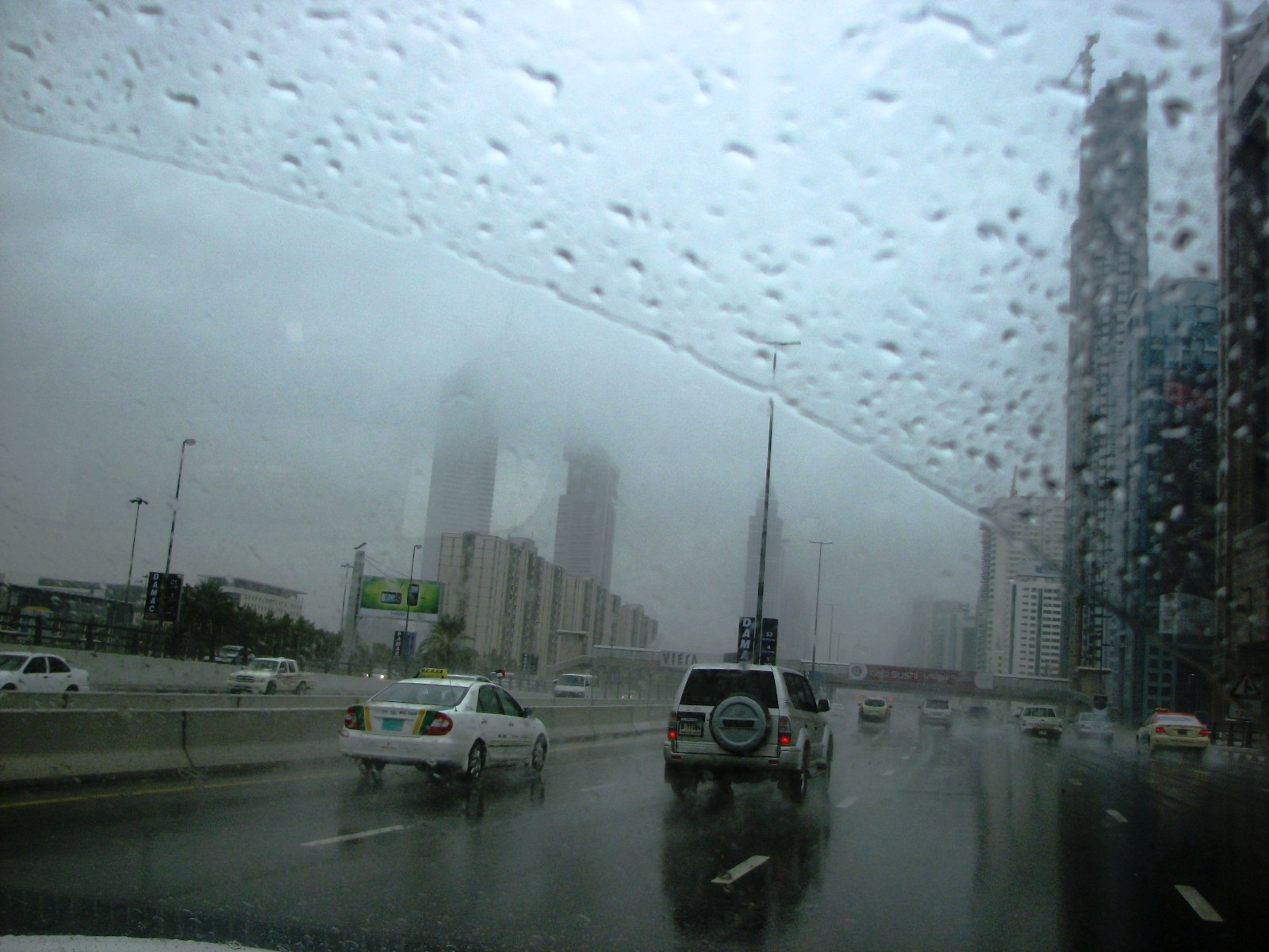 Rainy day in dubai photo